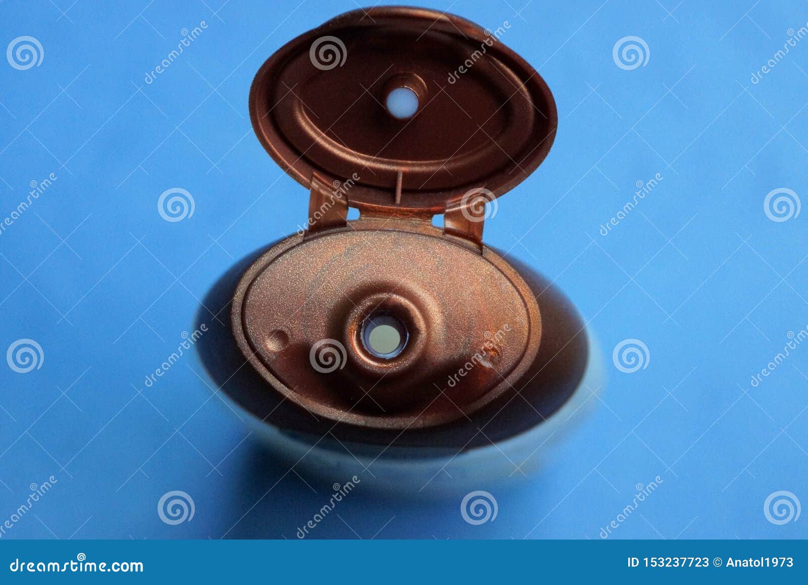 One Open Brown Plastic Cap on a Bottle of Shampoo Stock Image Image