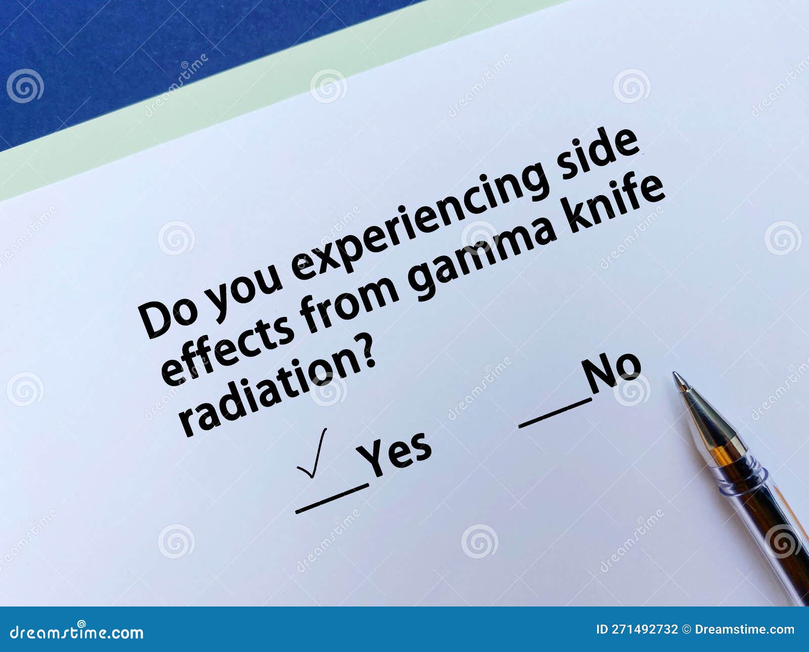 Questionnaire about Side Effects Stock Illustration Illustration of