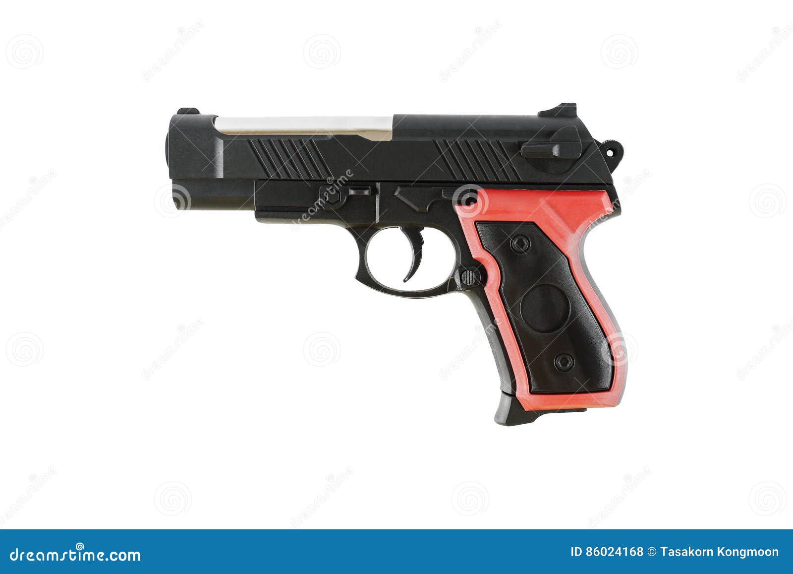 One Plastic Handgun Toy Isolated on White Stock Photo Image of