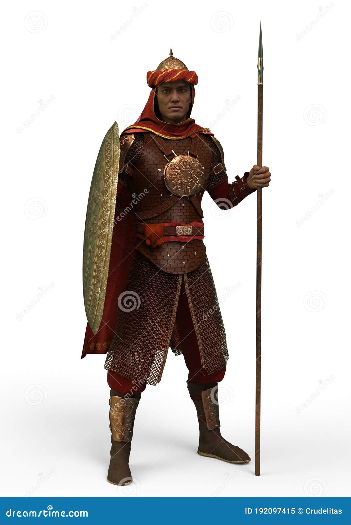 Historic Persian Warrior, 3D Illustration Stock Illustration - Illustration  of battles, enormous: 192097415
