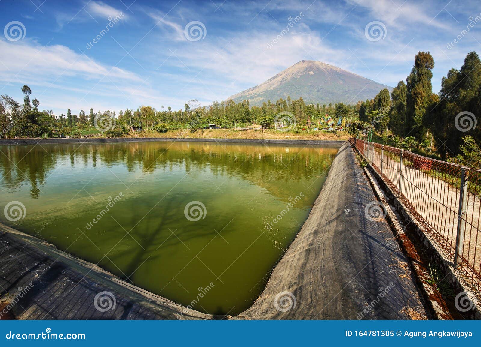 early morning view of embung kledung wonosobo