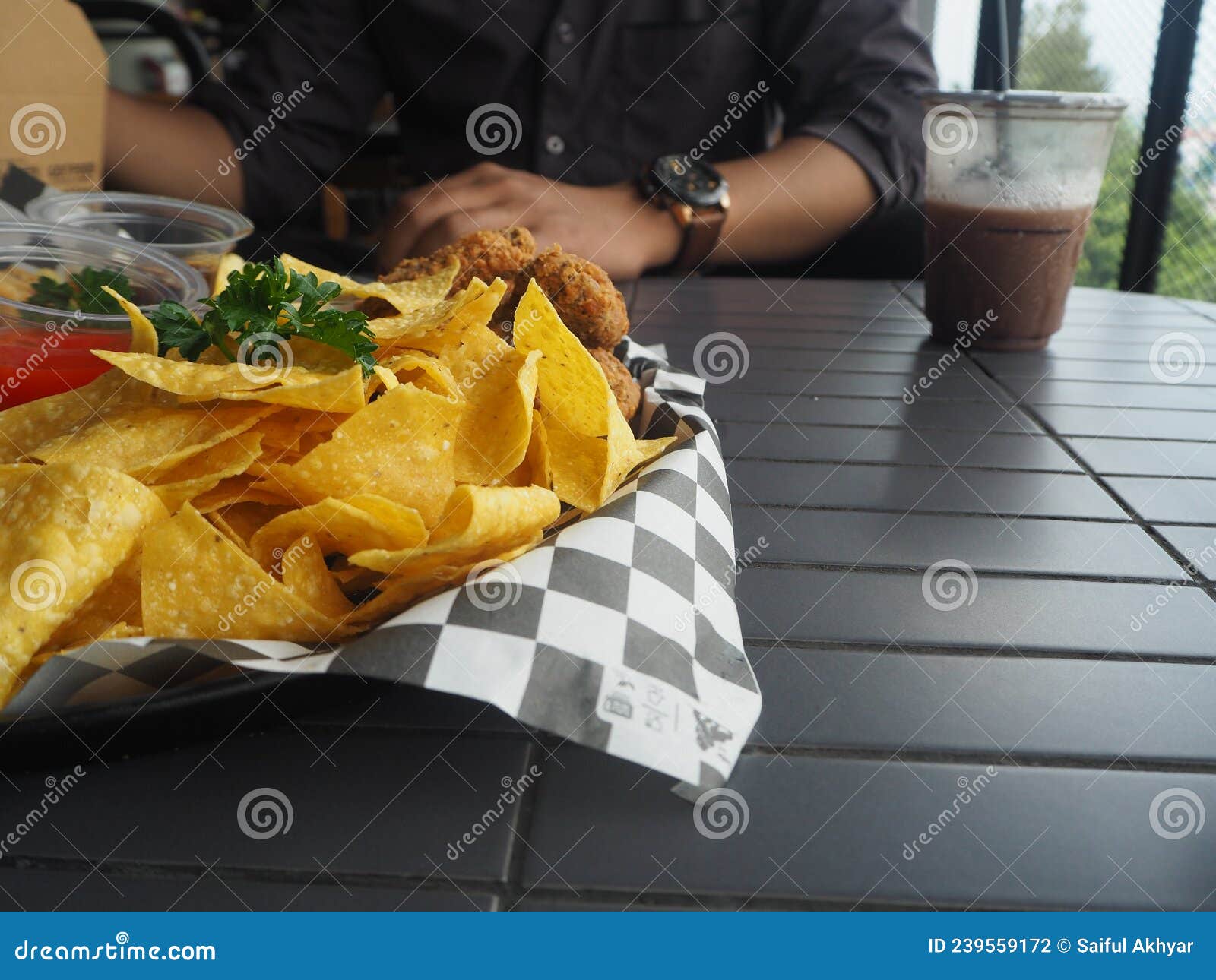 One Serving Dish with Various Types of Food in it Stock Photo Image