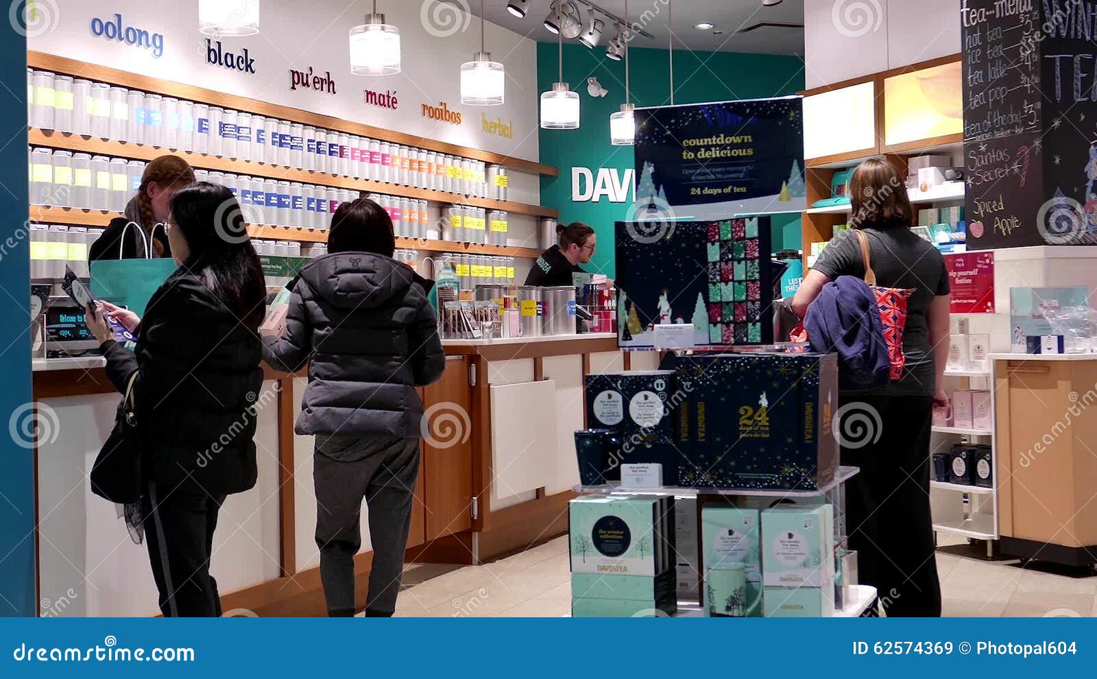 One Side of Shopper Inside Davids Tea Store Stock Video Video of indoors, bright 62574369