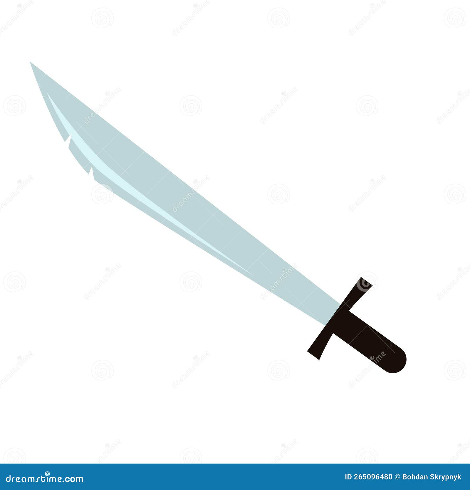 One Sided Sharp Sword. Weapons for Ancient and Medieval Wars Stock