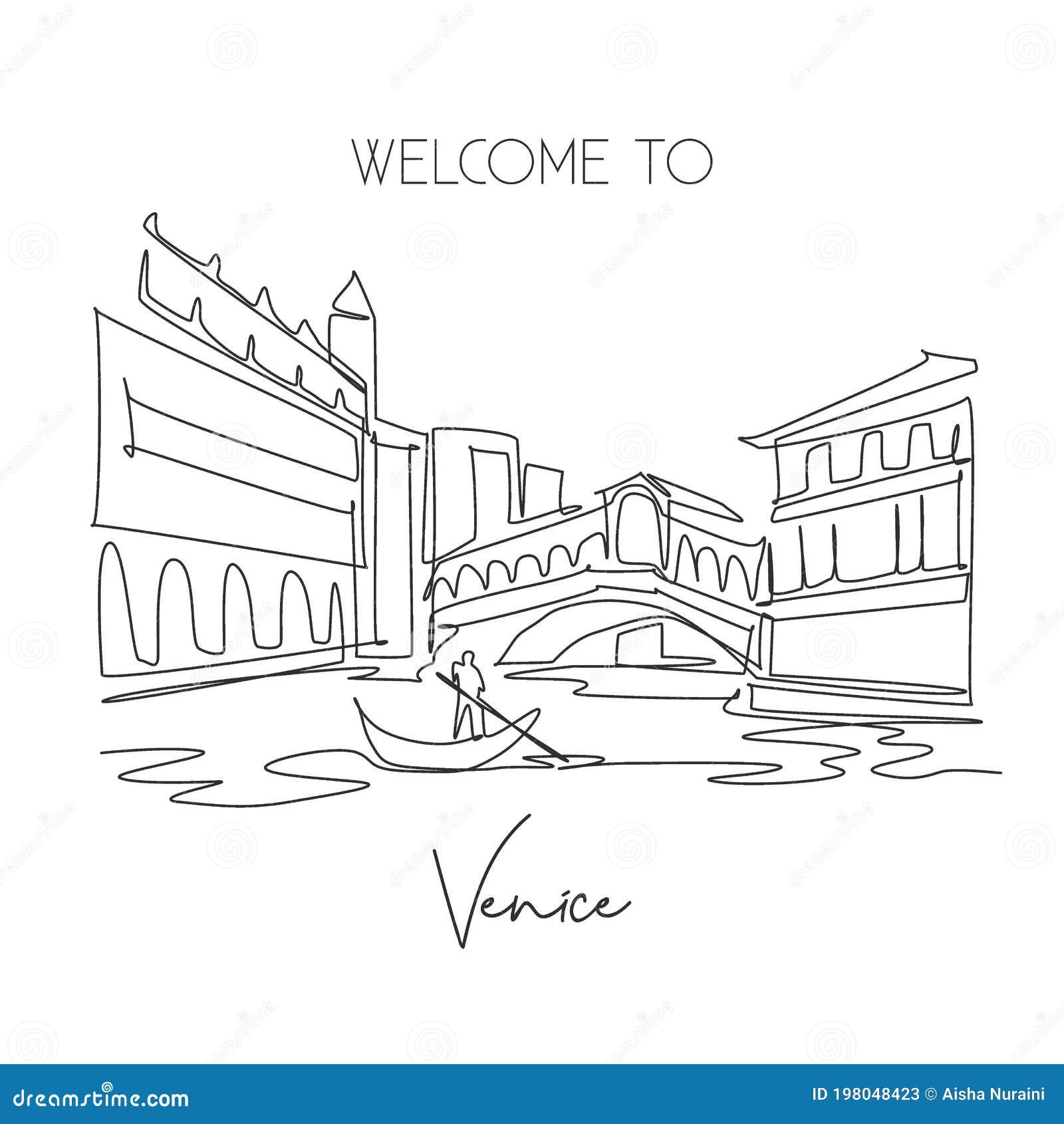 Minimalistic Venice City Map Icon. Cartoon Vector | CartoonDealer.com ...