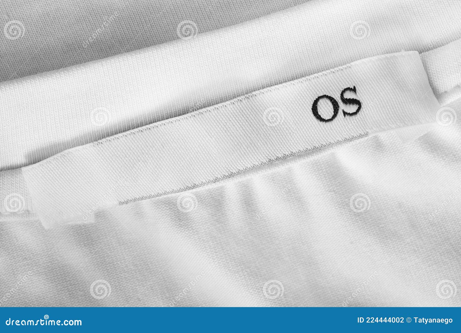 One size clothing label stock photo. Image of detail 224444002
