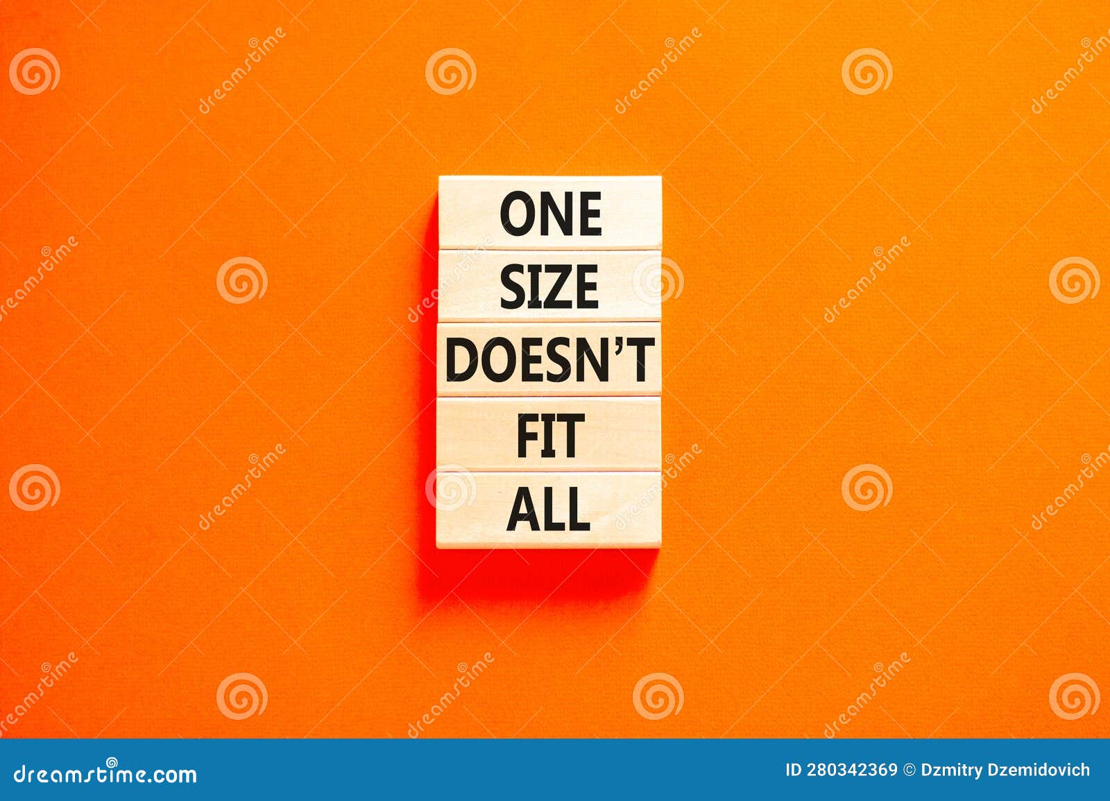 One Size Does Not Fit All Symbol. Concept Words One Size Does Not Fit All  on Wooden Blocks Stock Image - Image of shop, business: 280342369
