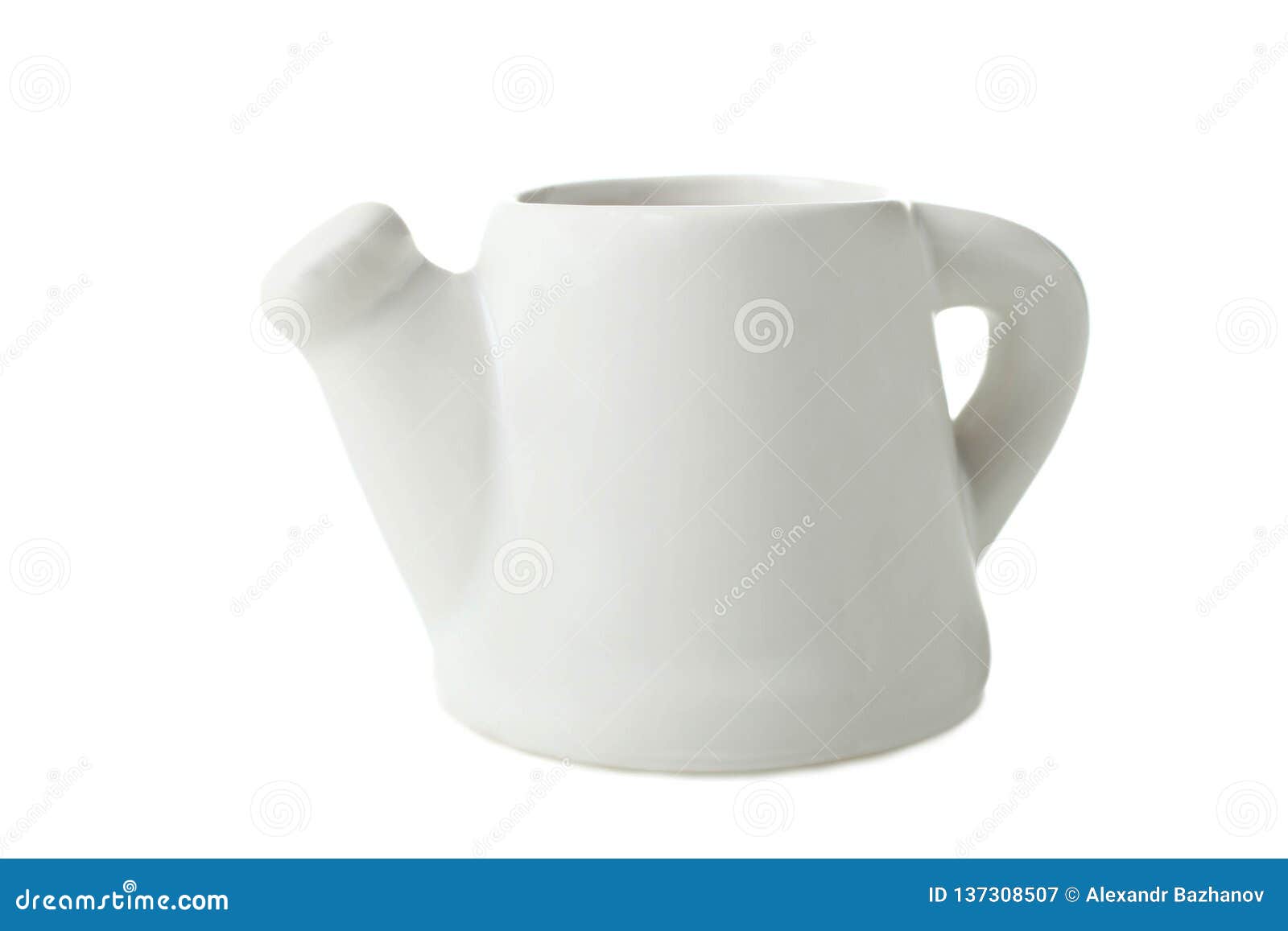 One Small Ceramic White Teapot Stock Image Image of teapot, domestic
