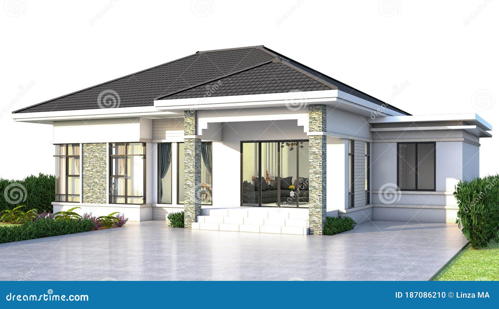 One Story House Exterior Design And