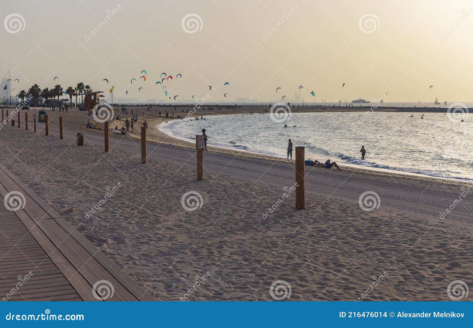 One of the Surfing Beaches in Dubai Editorial Stock Image Image of