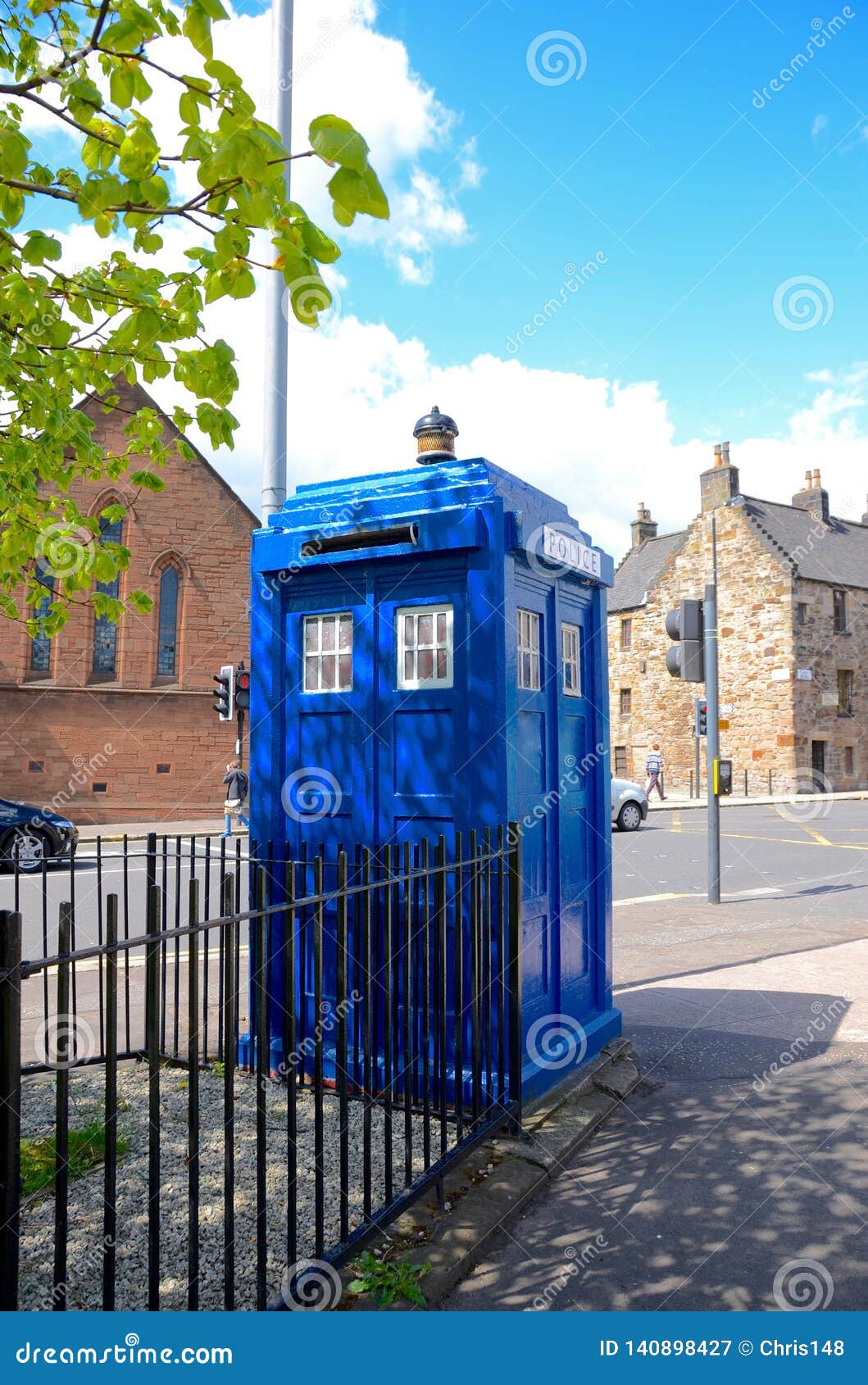 Police Box, Cathedral Square, Glasgow Stock Image - Image of doctor ...
