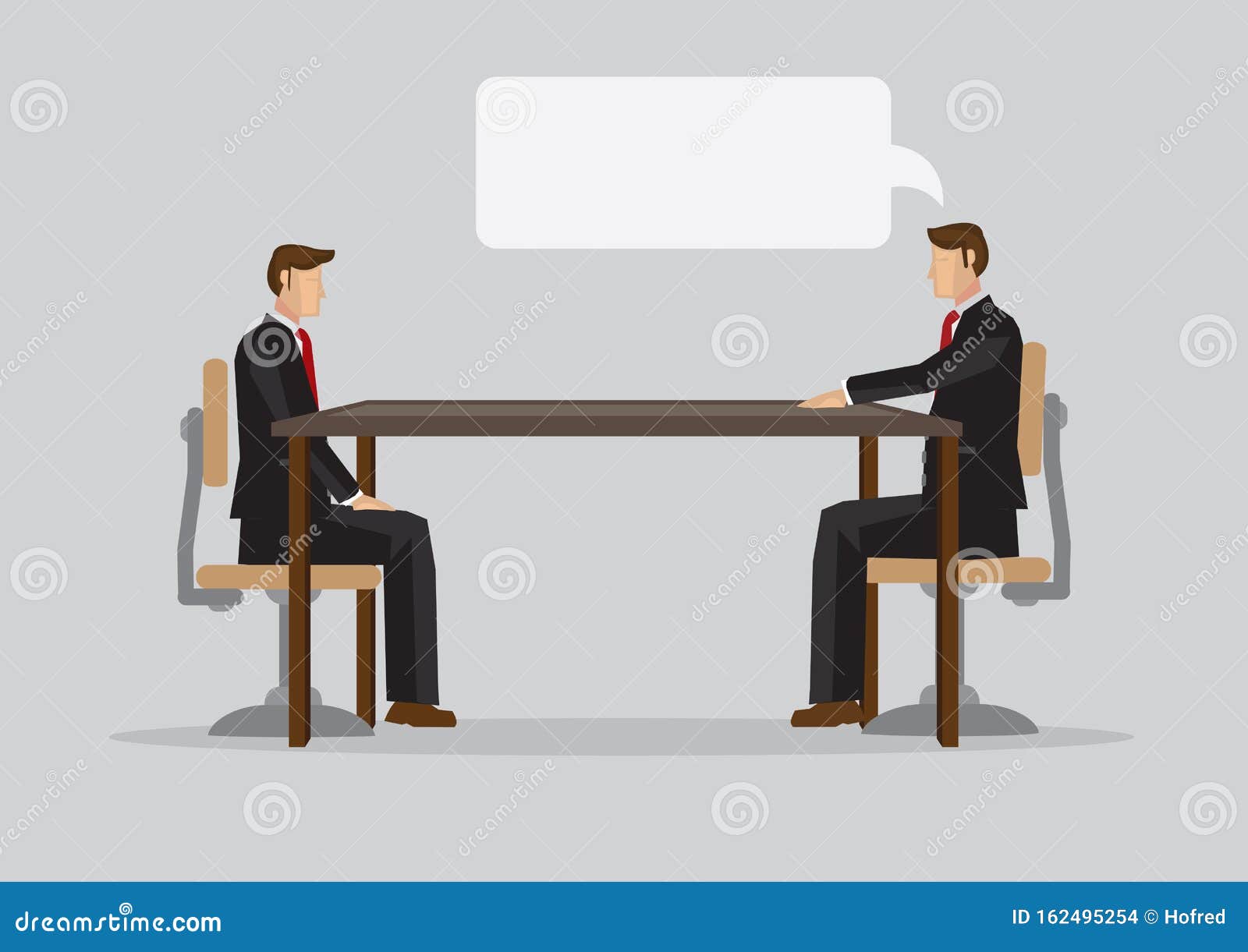 One-to-One Business Meeting Cartoon Vector Illustration Stock Vector -  Illustration of counsel, employer: 162495254