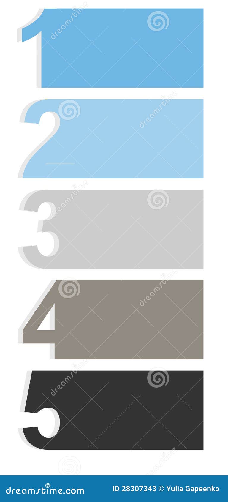 Illustration One Two Three Four Five Stock Illustration 1591918459