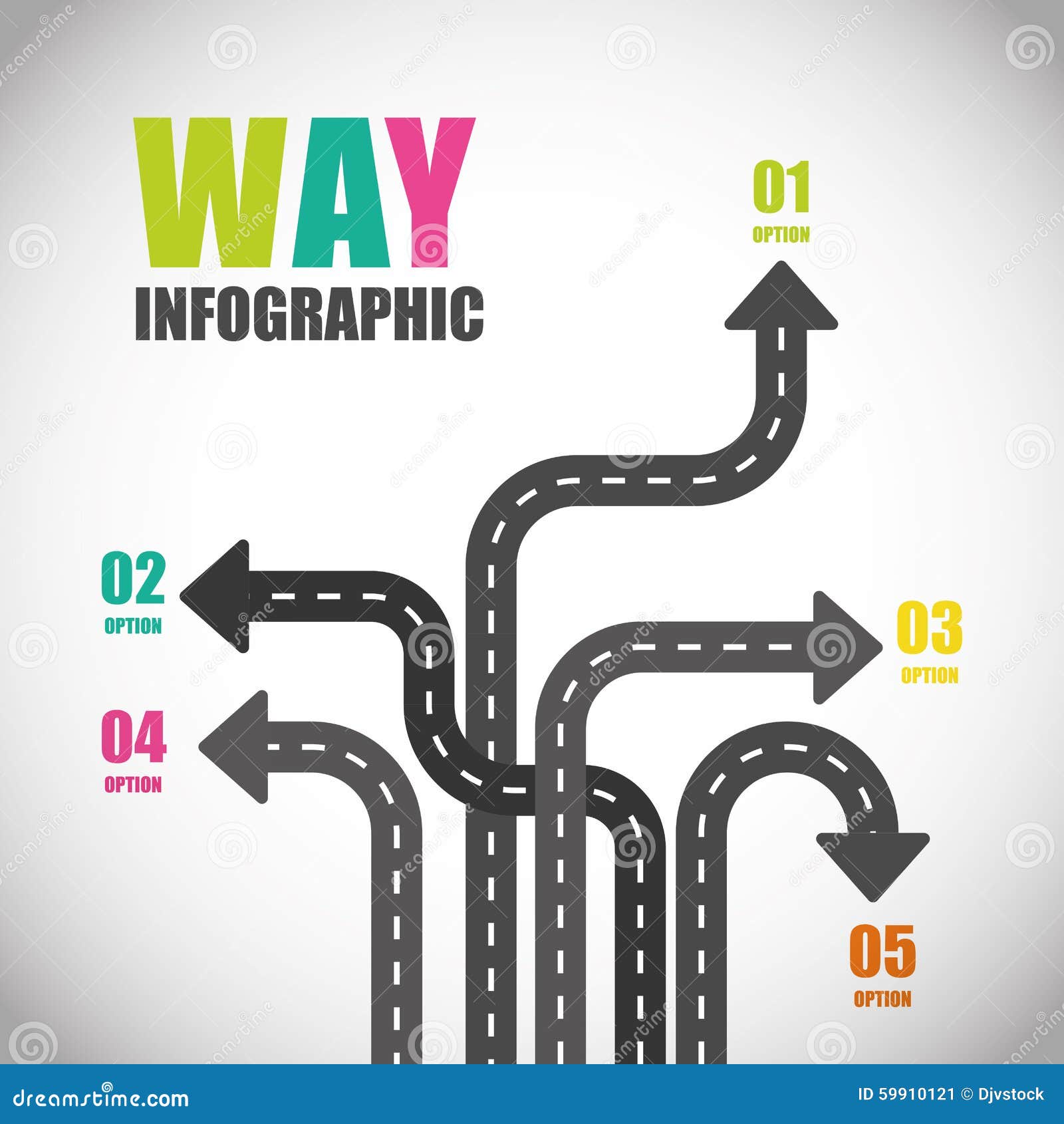 One Way Road Sign Advertising Design Stock Vector Illustration Of