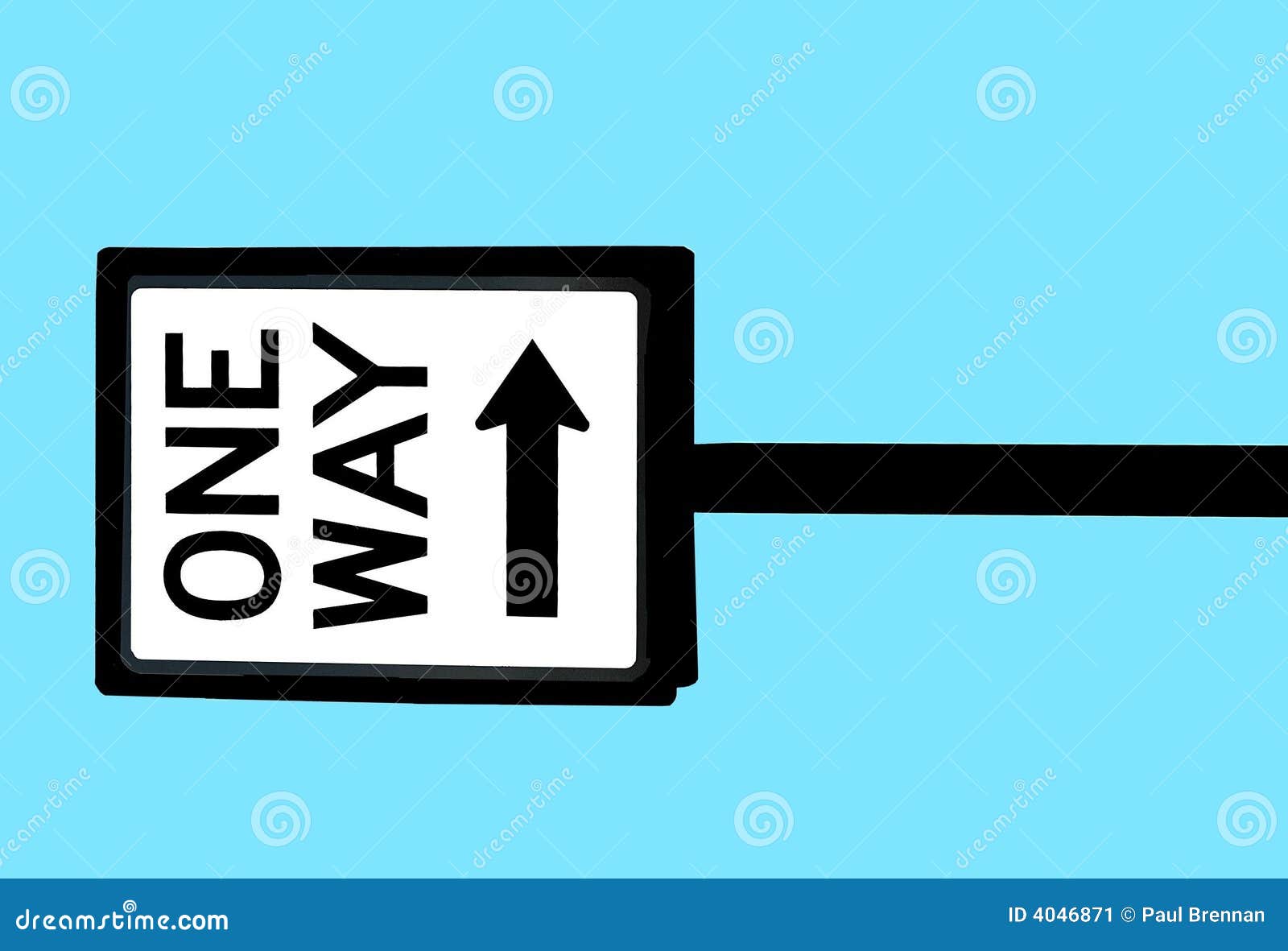 One way street sign stock illustration. Illustration of traffic - 4046871 One Way Street Signs