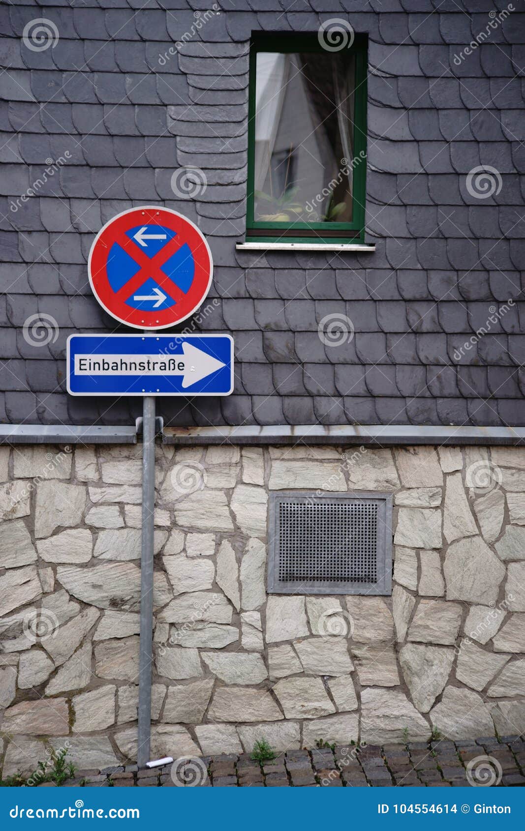 One-way Street Sign At Home Corner Stock Photo - Image of nostalgic ... One Way Street Signs