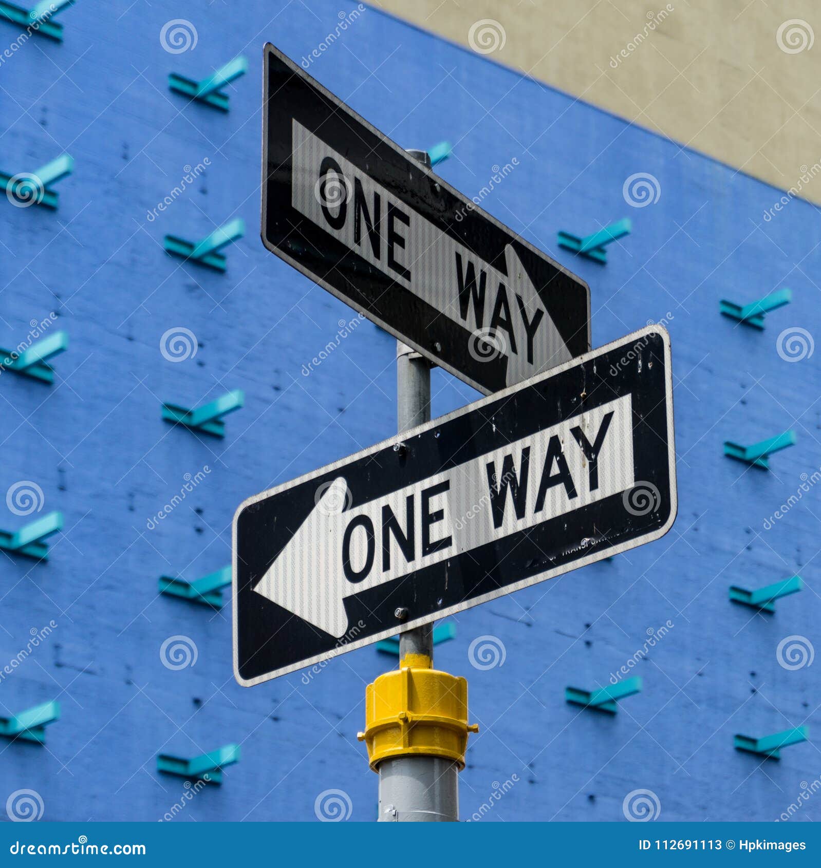 One Way street signs stock image. Image of oneway, blue - 112691113 One Way Street Signs