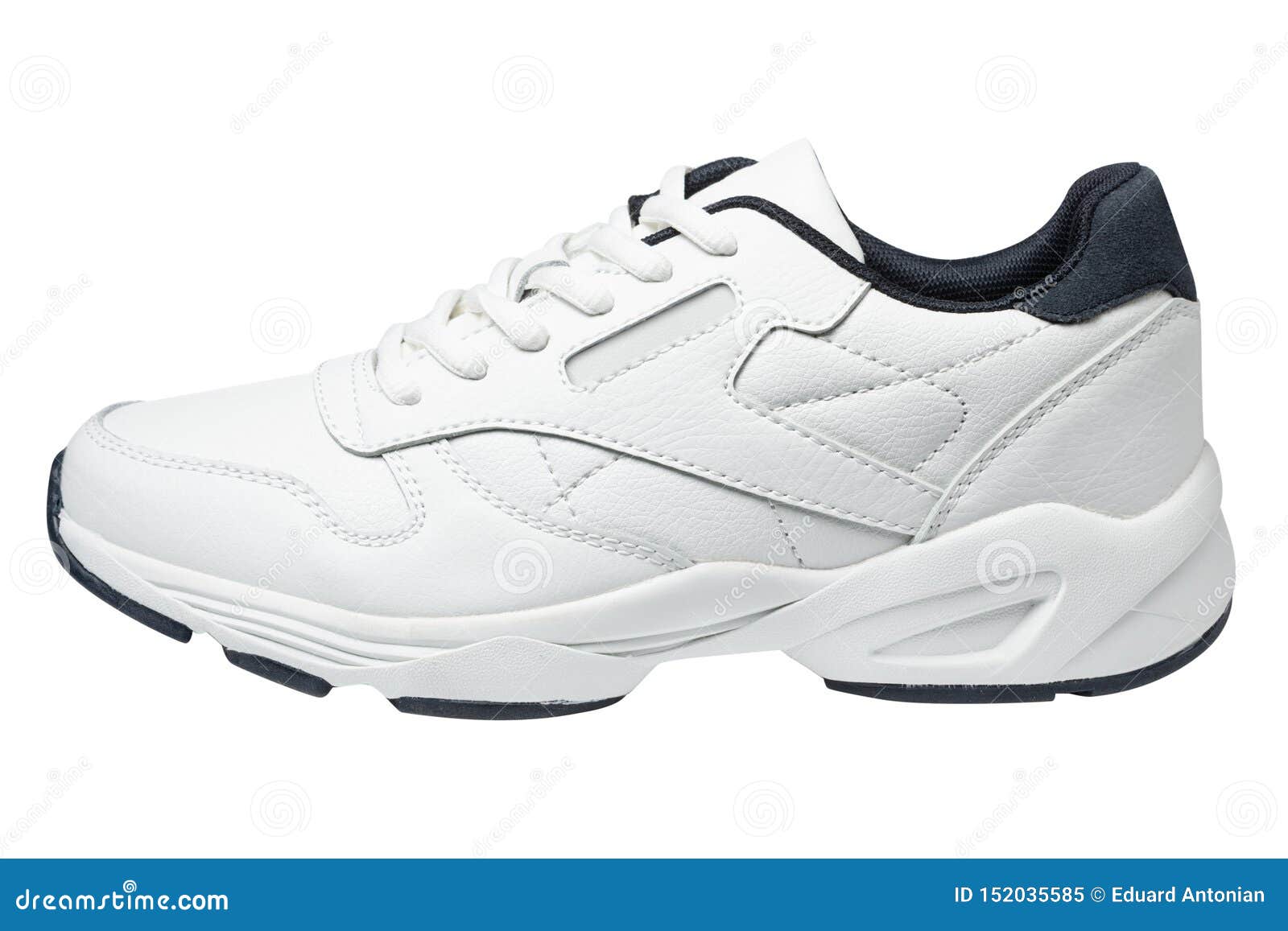 One Sneaker, Side View, for an Active Lifestyle, on a White Background Stock Image - Image of rubber, casual: 152035585