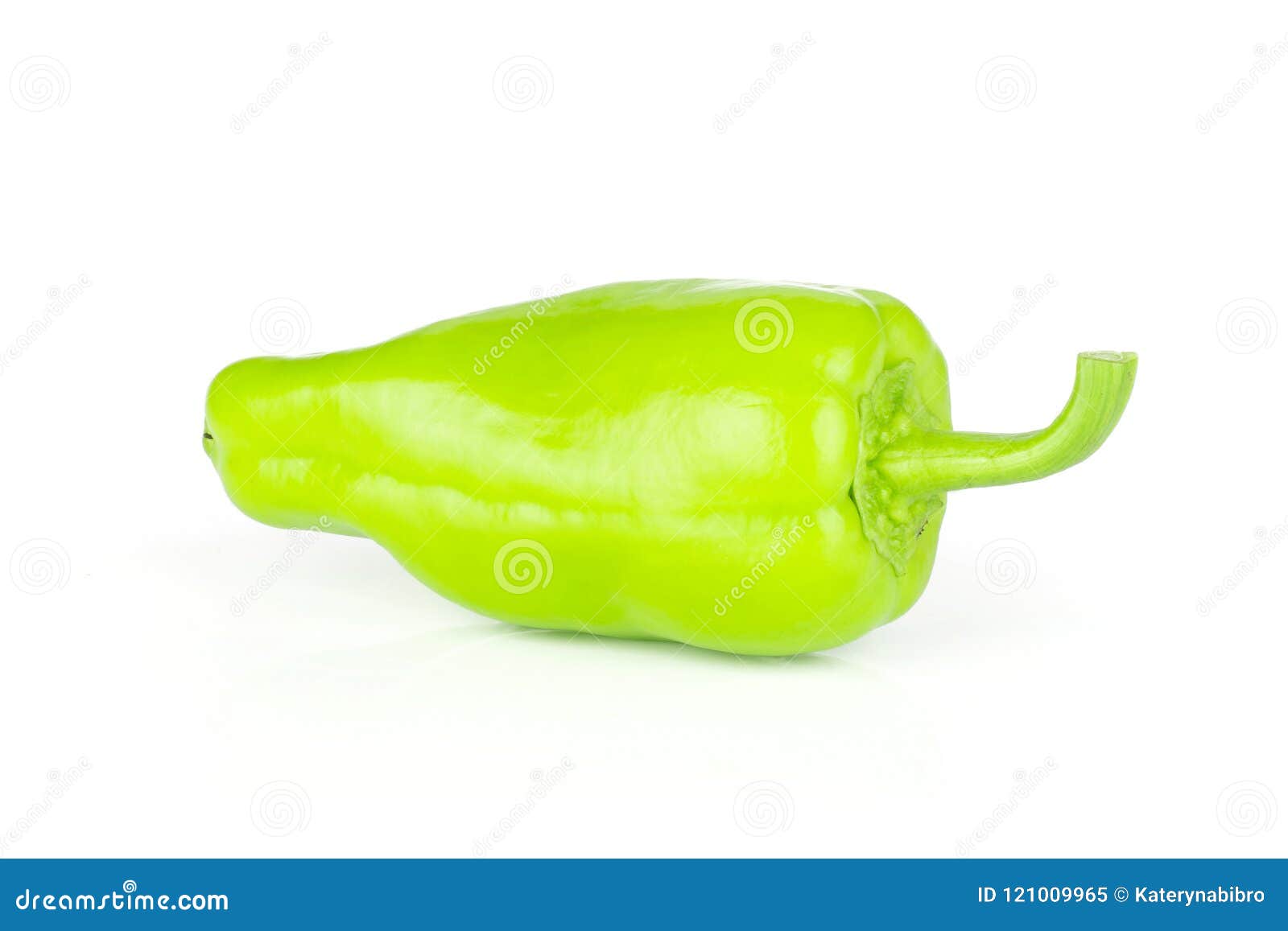 Fresh Raw Light Green Pepper on White Stock Image Image of light