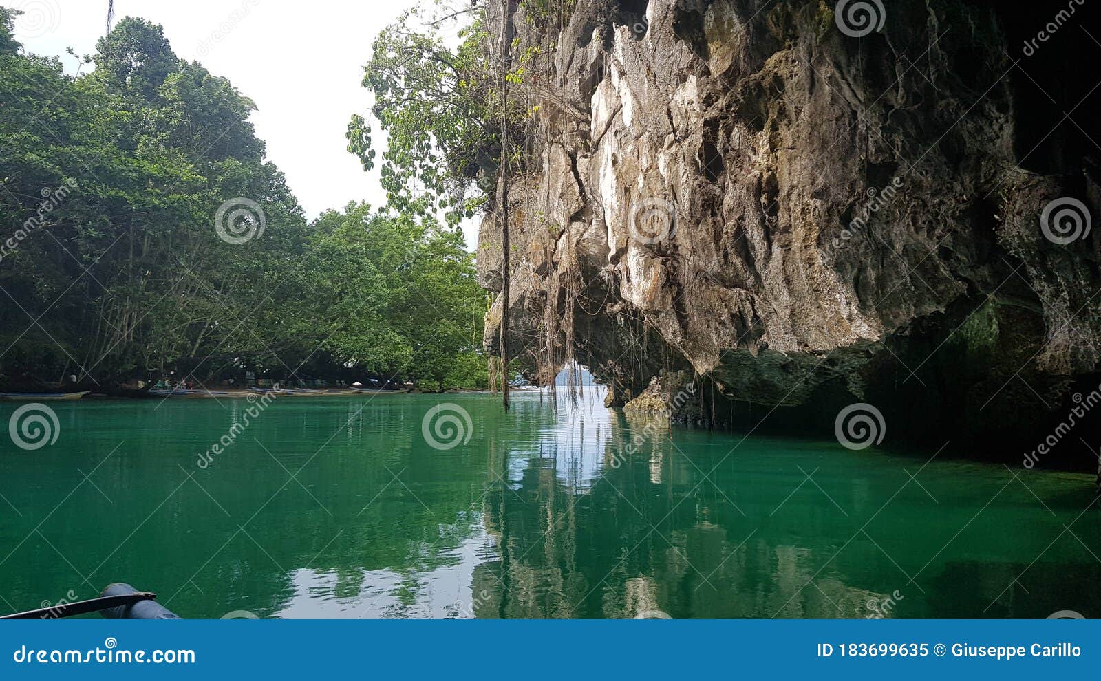 One of the Wonder of the World in Philippines, the Cave with Bats Stock