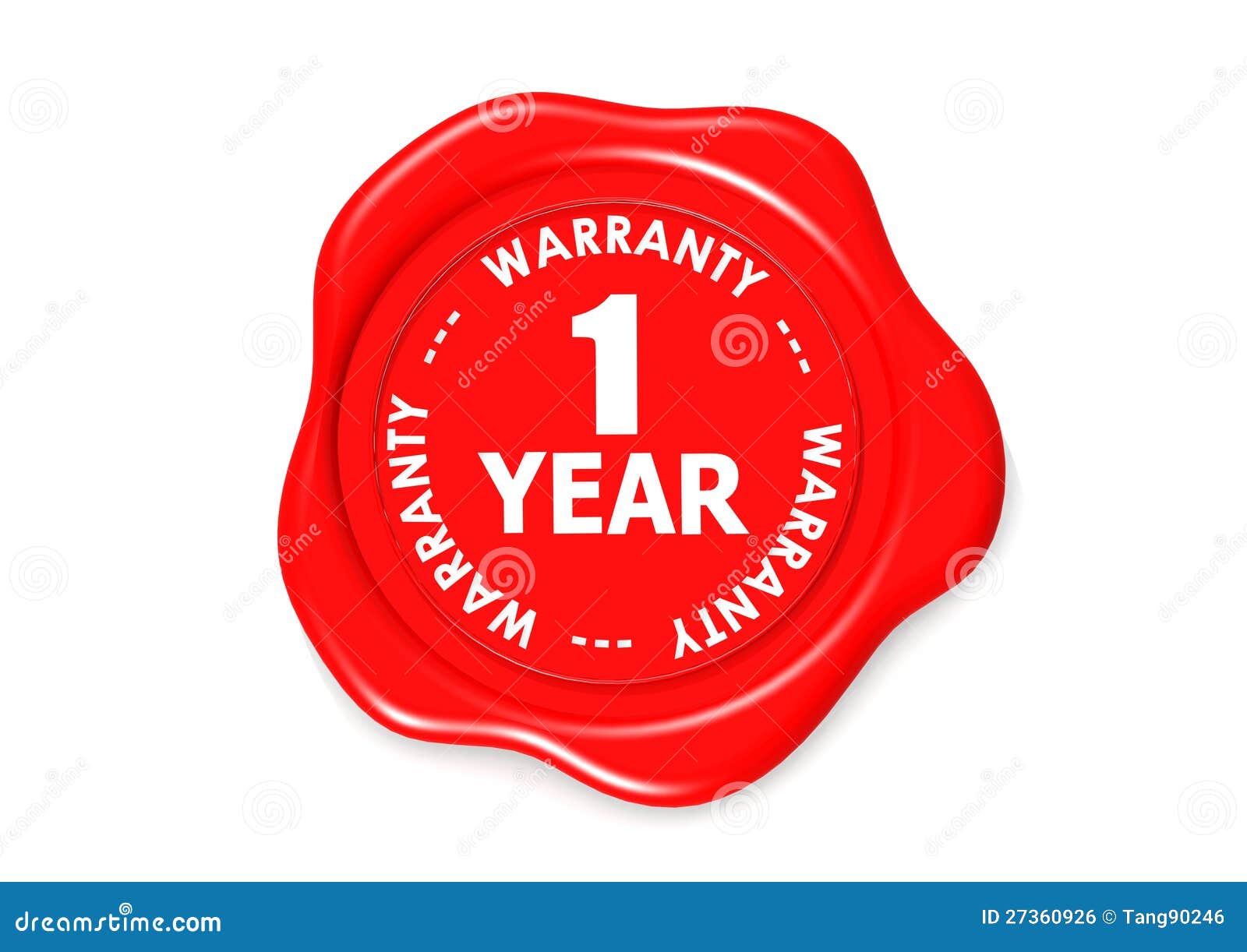 One Year Warranty Seal Royalty Free Stock Image Image 27360926
