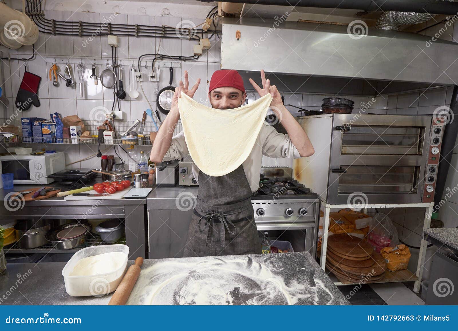 Funny Cooking. Attractive Caucasian Man In The Kitchen Stock Photo, Picture  and Royalty Free Image. Image 65857067.