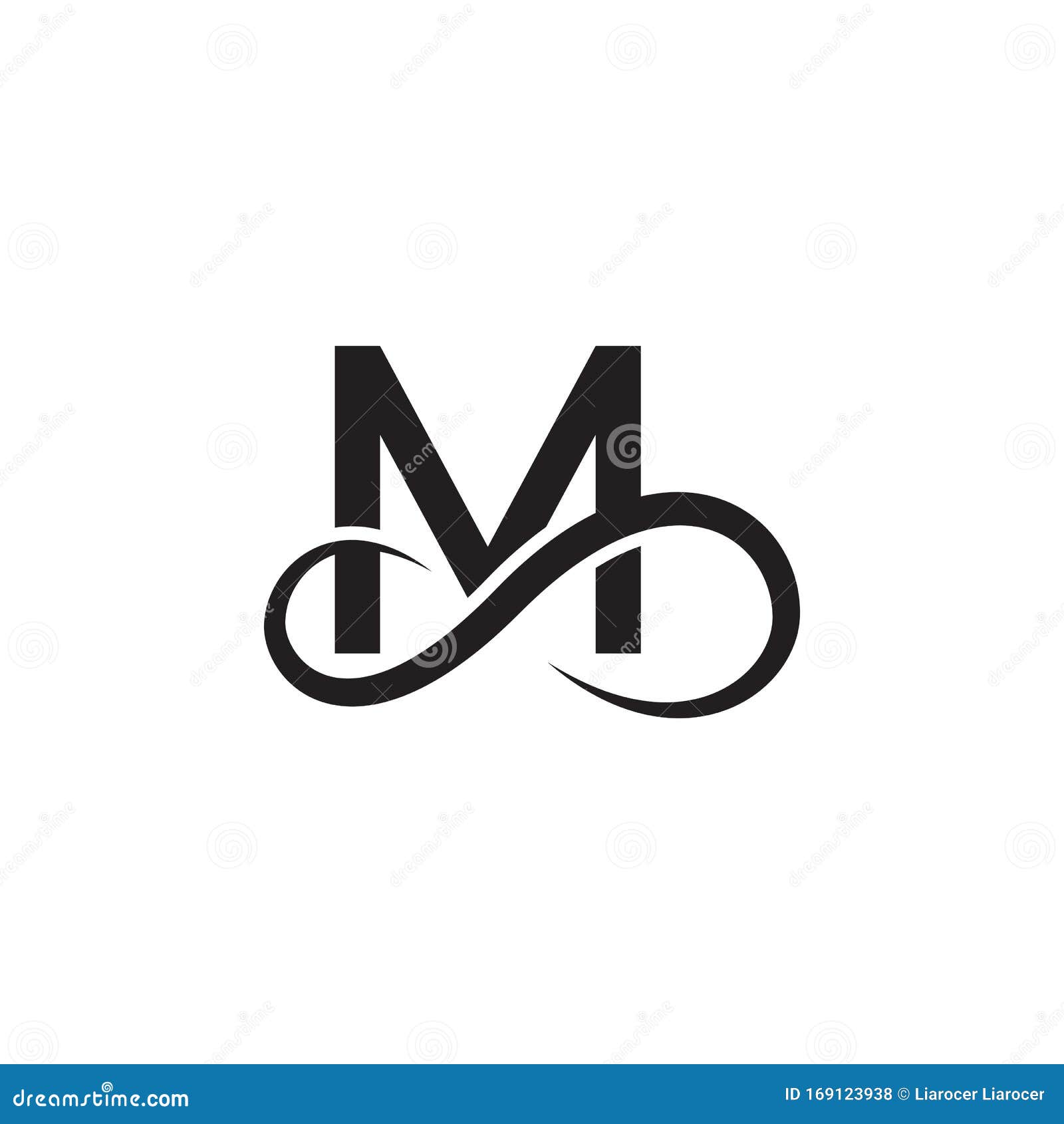 Afwijzen stijl Robijn Oneindigheid Letter M Logo Vector Zwarte Kleur Vector Illustratie -  Illustration of zaken, zwart: 169123938