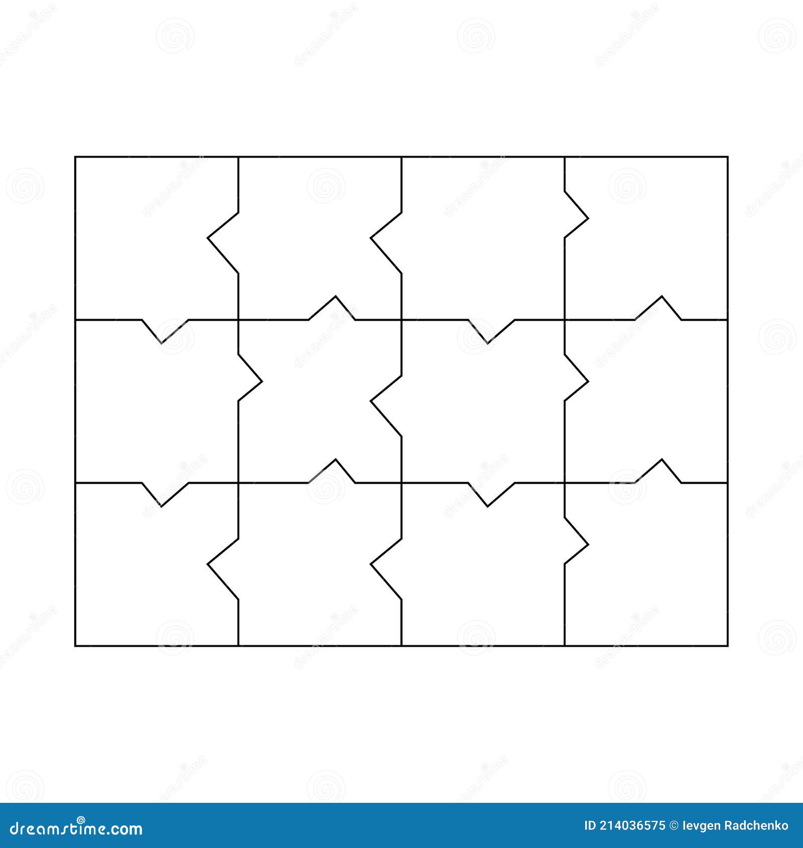 Ongewone Puzzel 12 Stukken. Eenvoudige Lijntekenstijl Voor Afdrukken En Web. Geometrische Driehoekstijl. Voorraad Vector Illustratie - Illustration of deel: 214036575