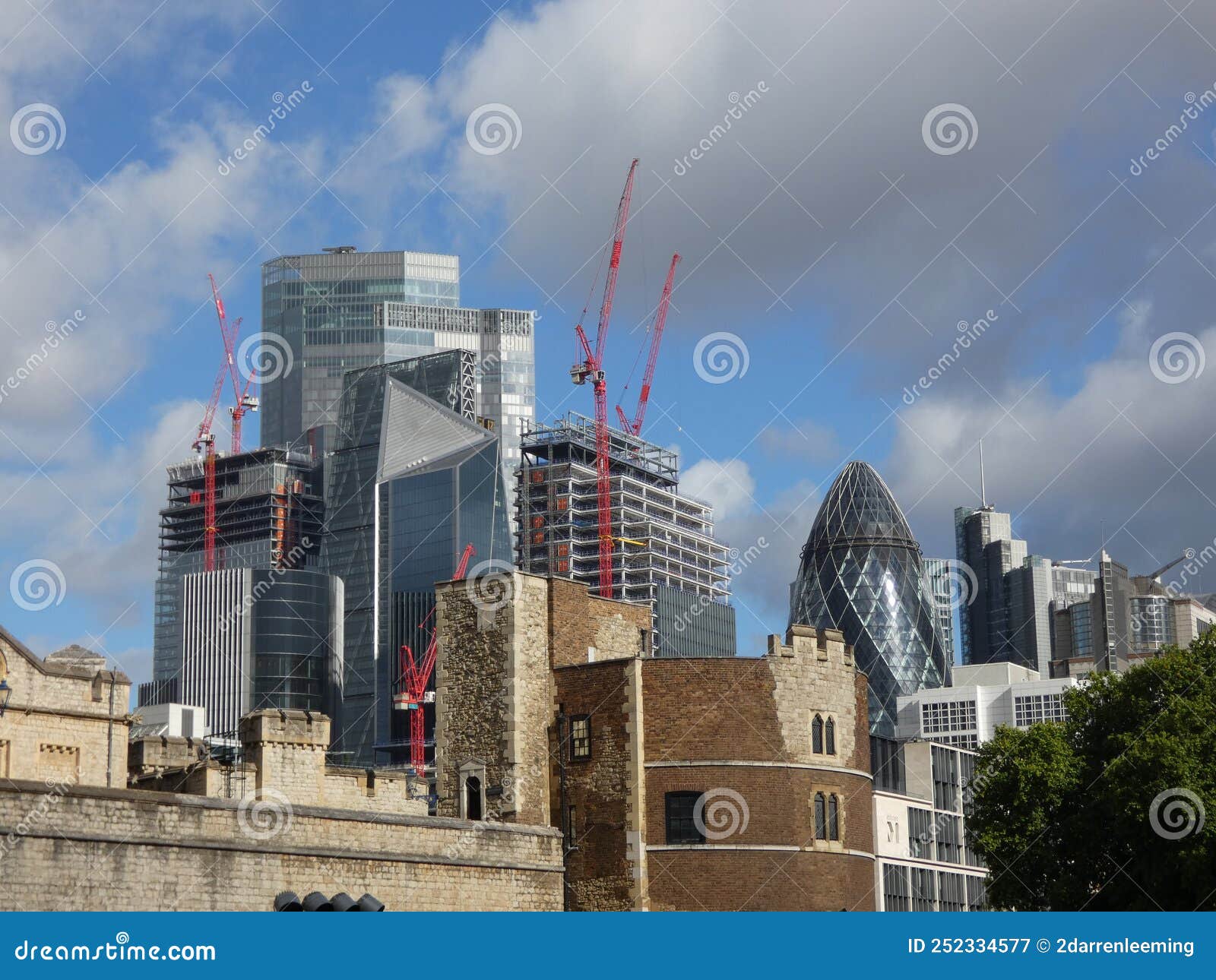 Ongoing Construction in the City of London England United Kingdom Stock ...