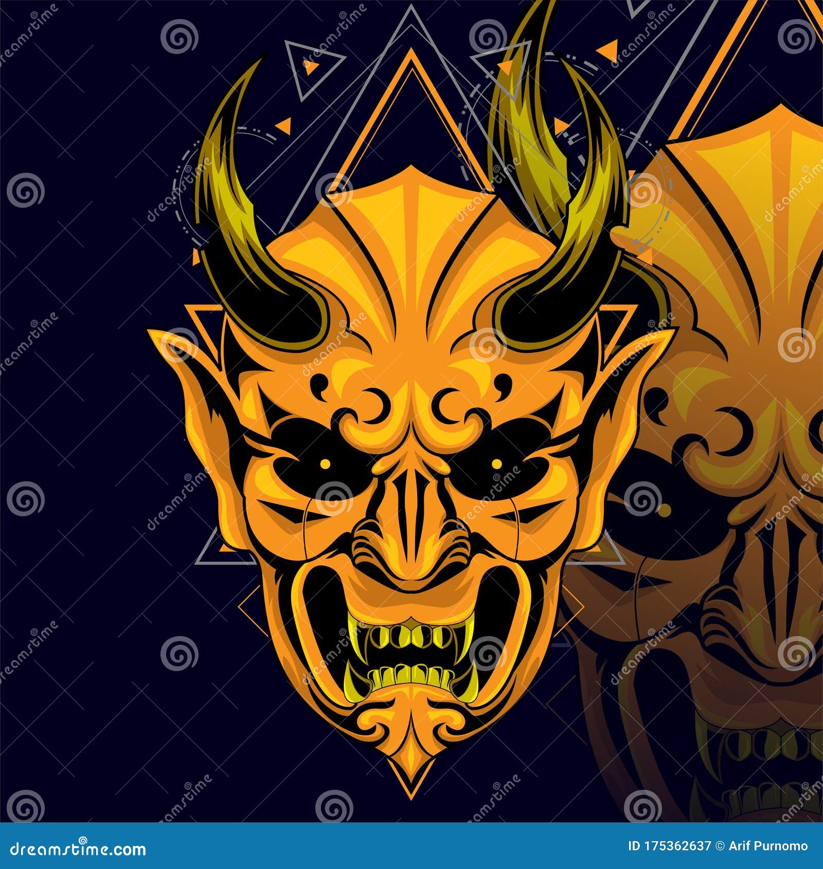 oni beast  geometric light yellow