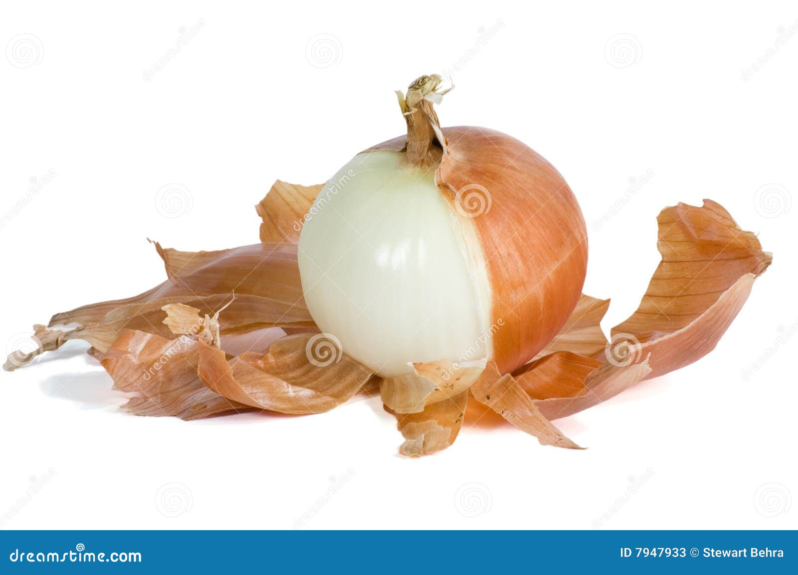 onion half peeled