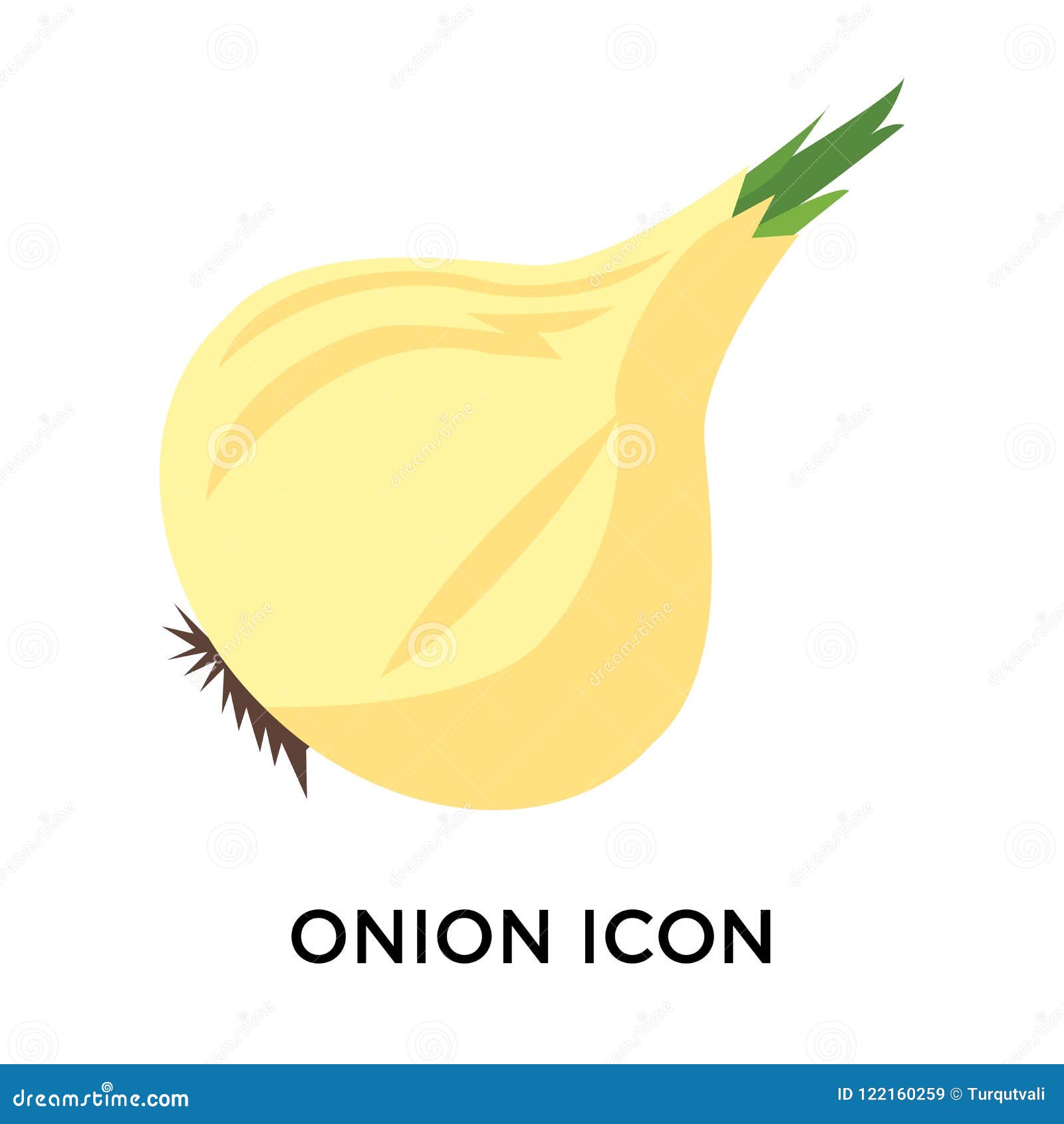 Onion Icon Vector Sign And Symbol Isolated On White Background