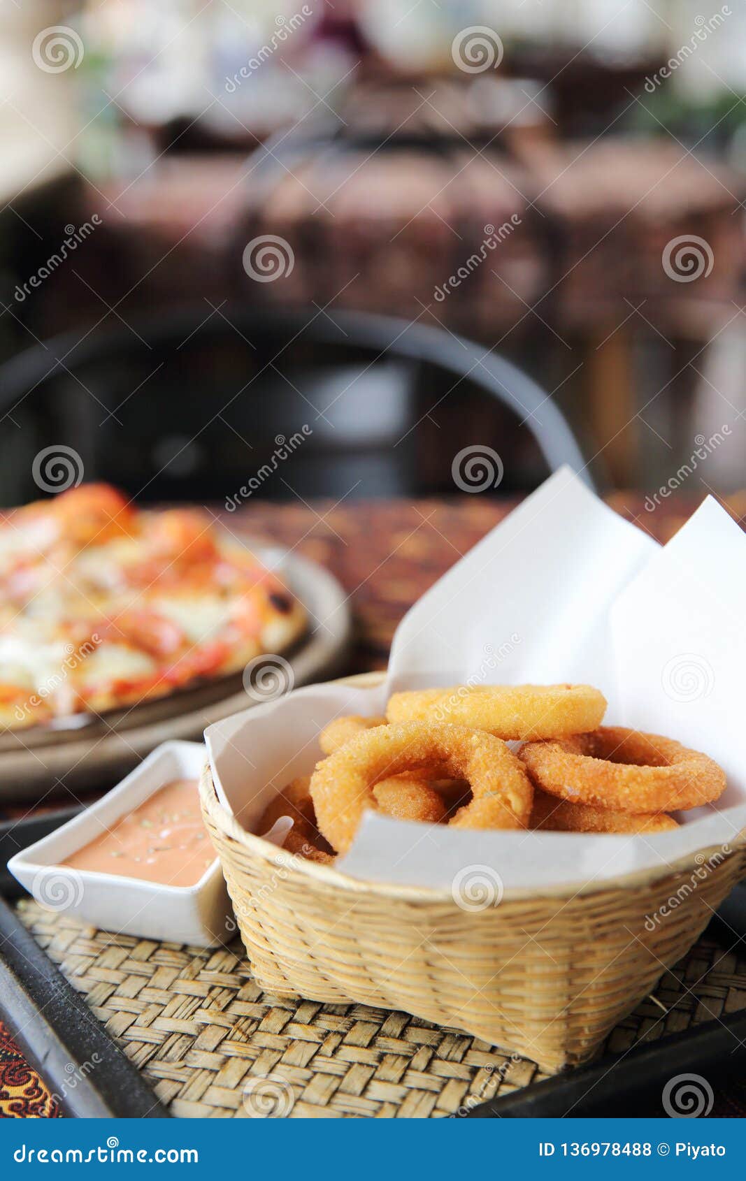 Onion rings italian food stock photo. Image of ring 136978488
