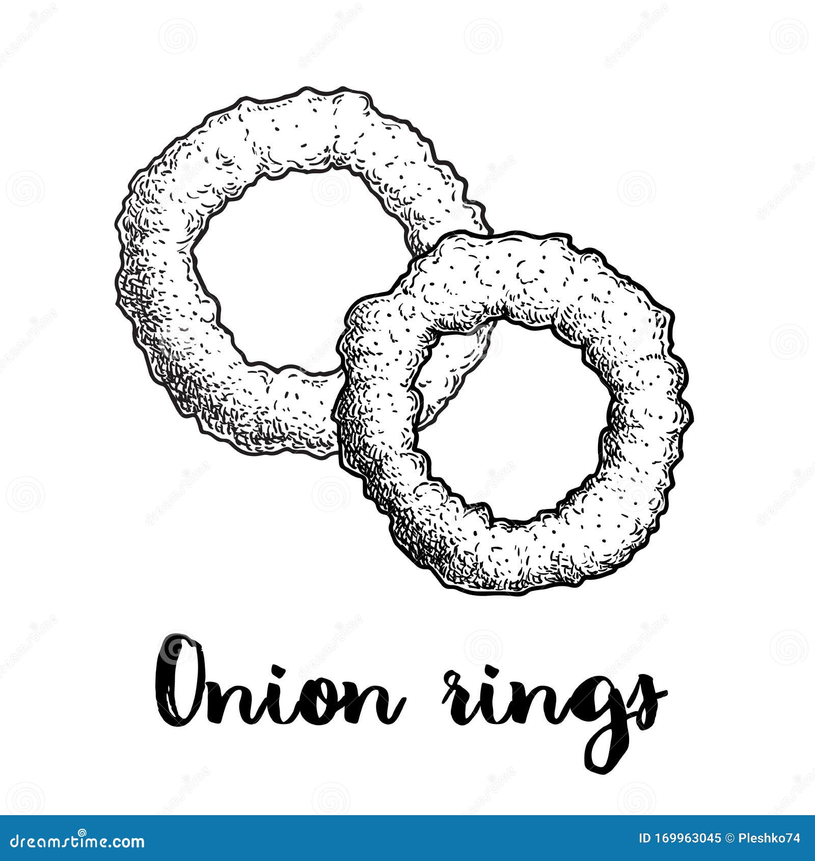 Onion rings, illustration, vector on white background Stock Vector Image &  Art - Alamy