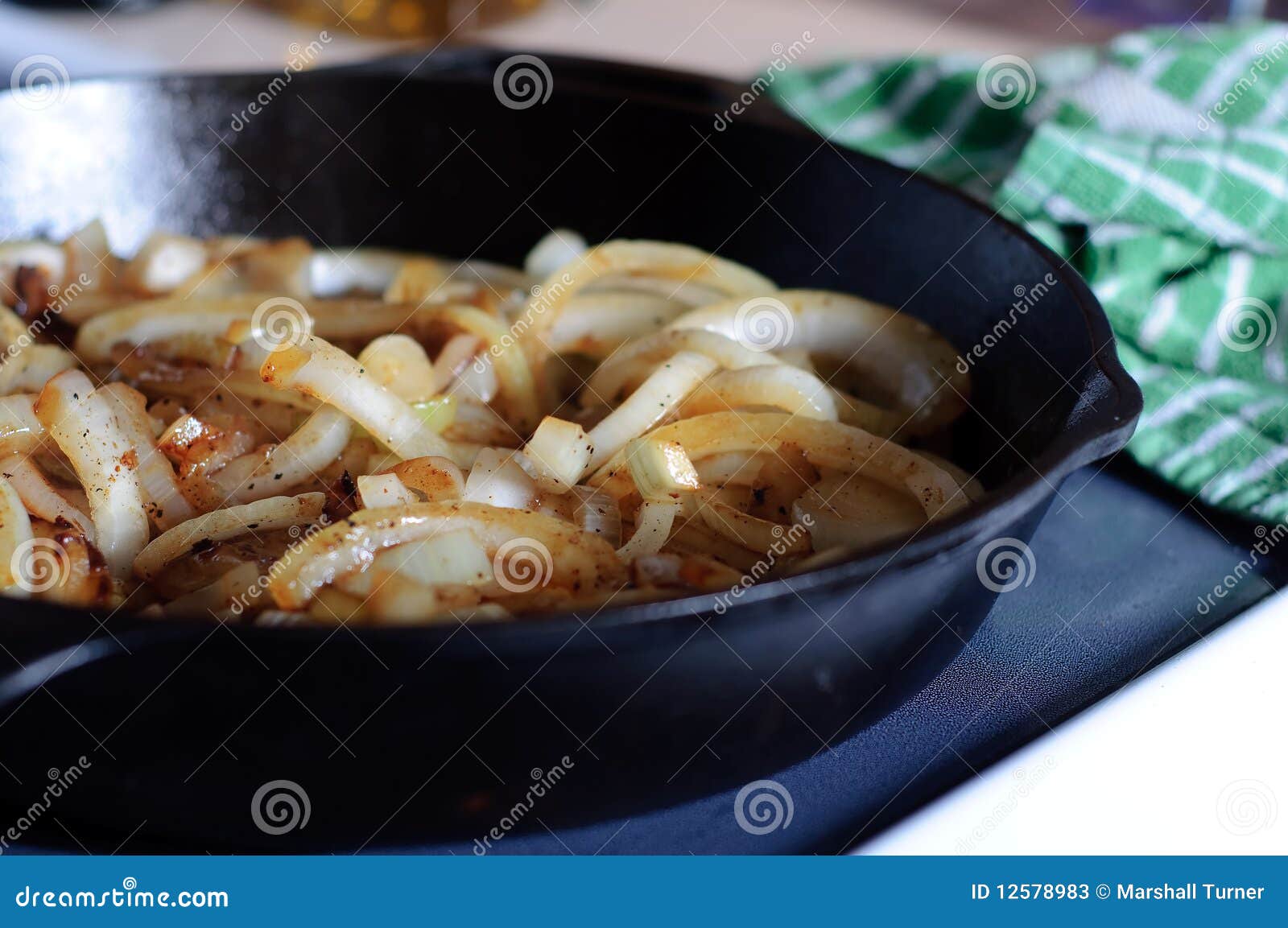 Onions in a Cast Iron Skillet Stock Image Image of cooking, culinary