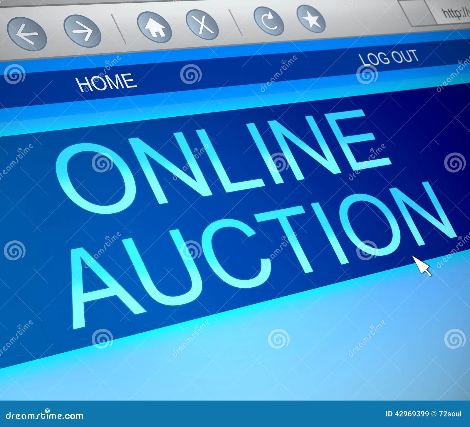 Online Auction Concept. Stock Illustration Image 42969399