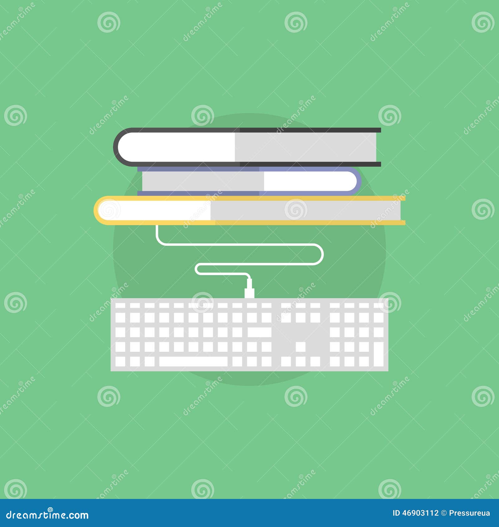 Online Bookstore Flat Icon Illustration Stock Vector ...