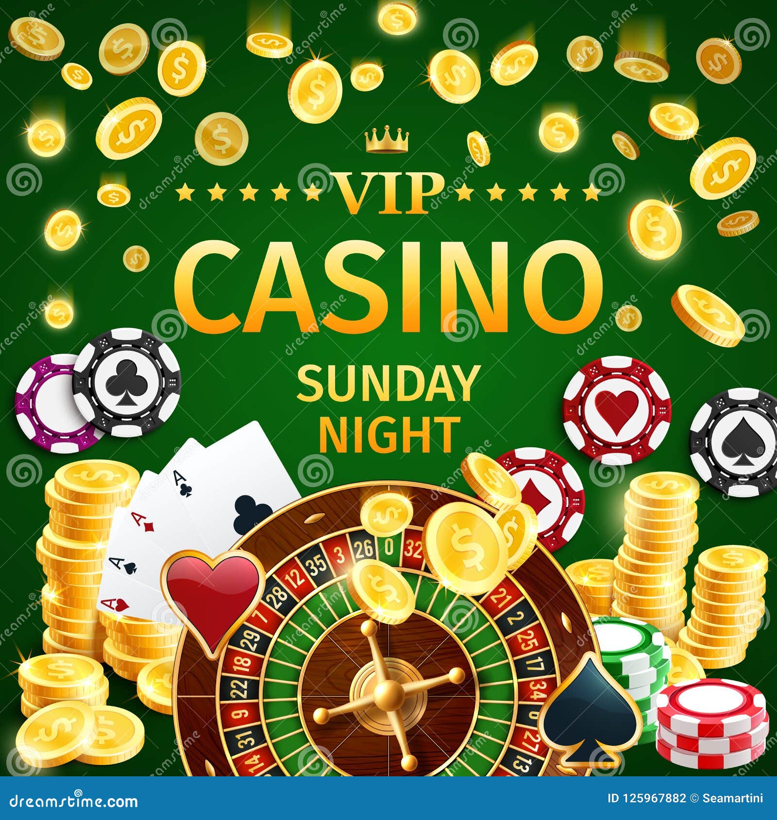 Online Casino Gambling with Roulette and Poker Stock Vector - Illustration  of casino, poster: 125967882