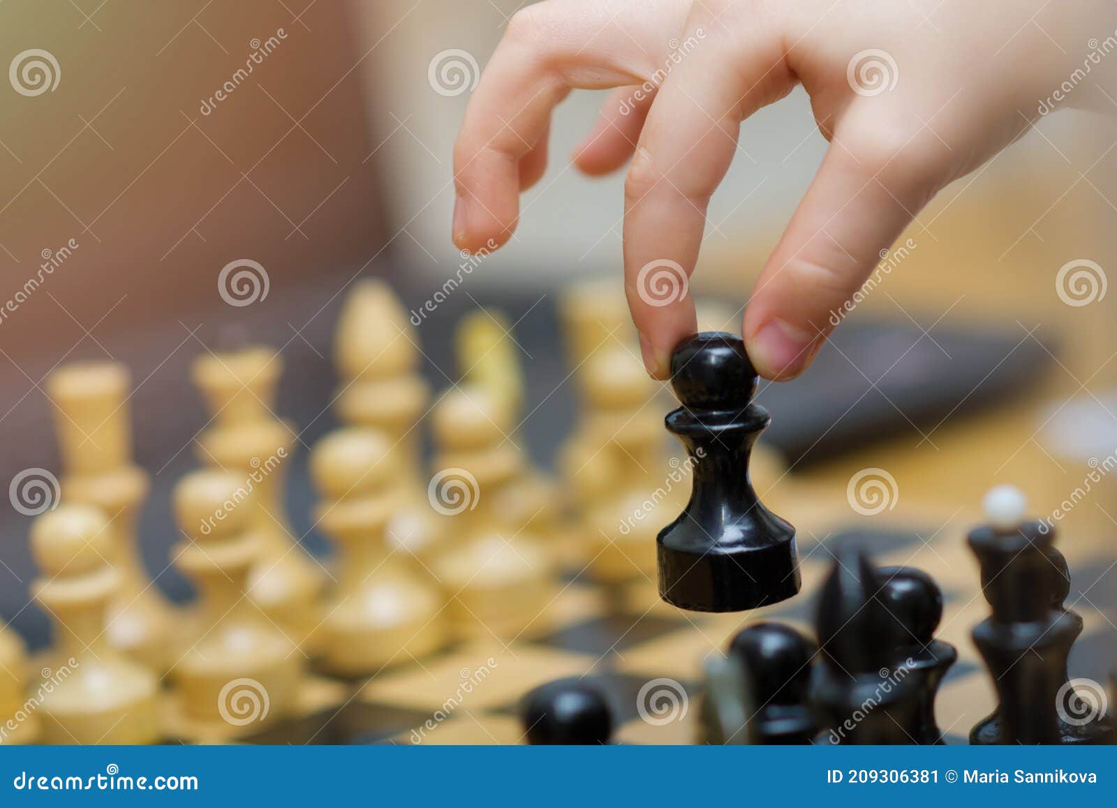 Kids Early Development. Pupil Kid Thinking about His Next Move in a Game of  Chess. Stock Image - Image of child, chess: 172839087