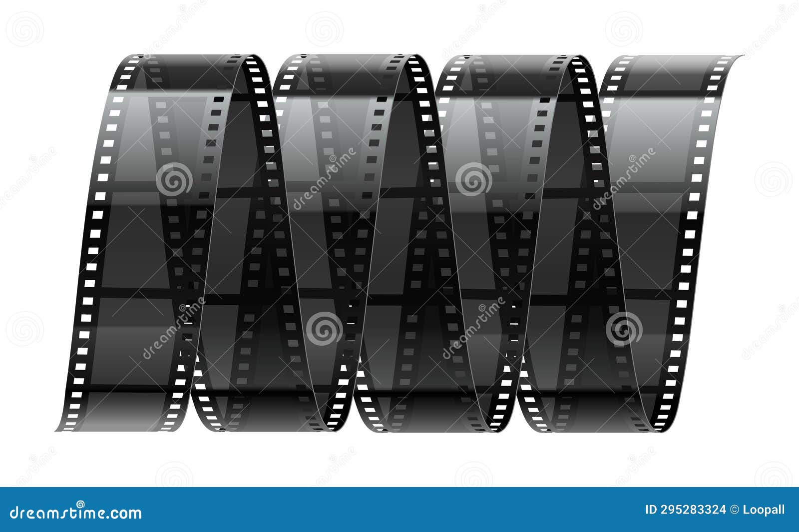 Online Cinema Video Film Tape, Isolated on White Background. Ret Stock  Vector - Illustration of isolated, reel: 295283324