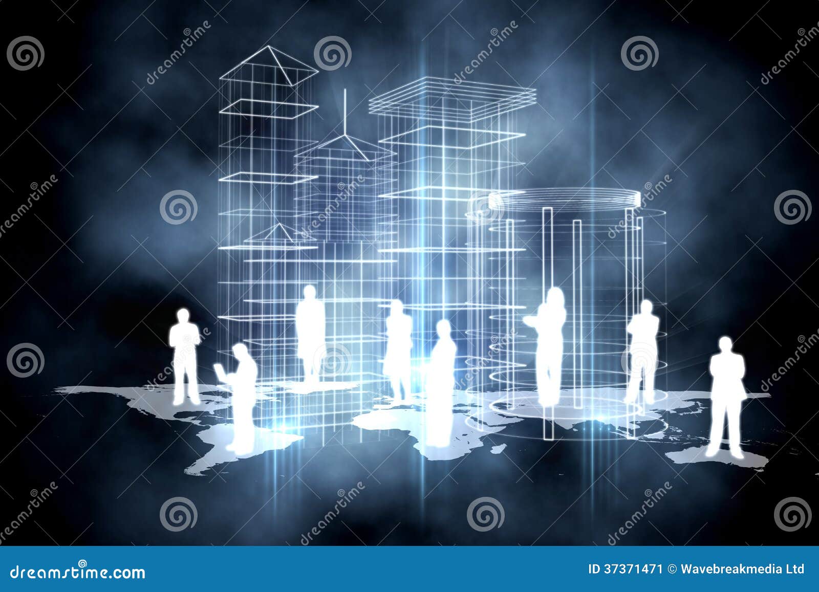 Online Community Background Stock Illustration - Illustration of human