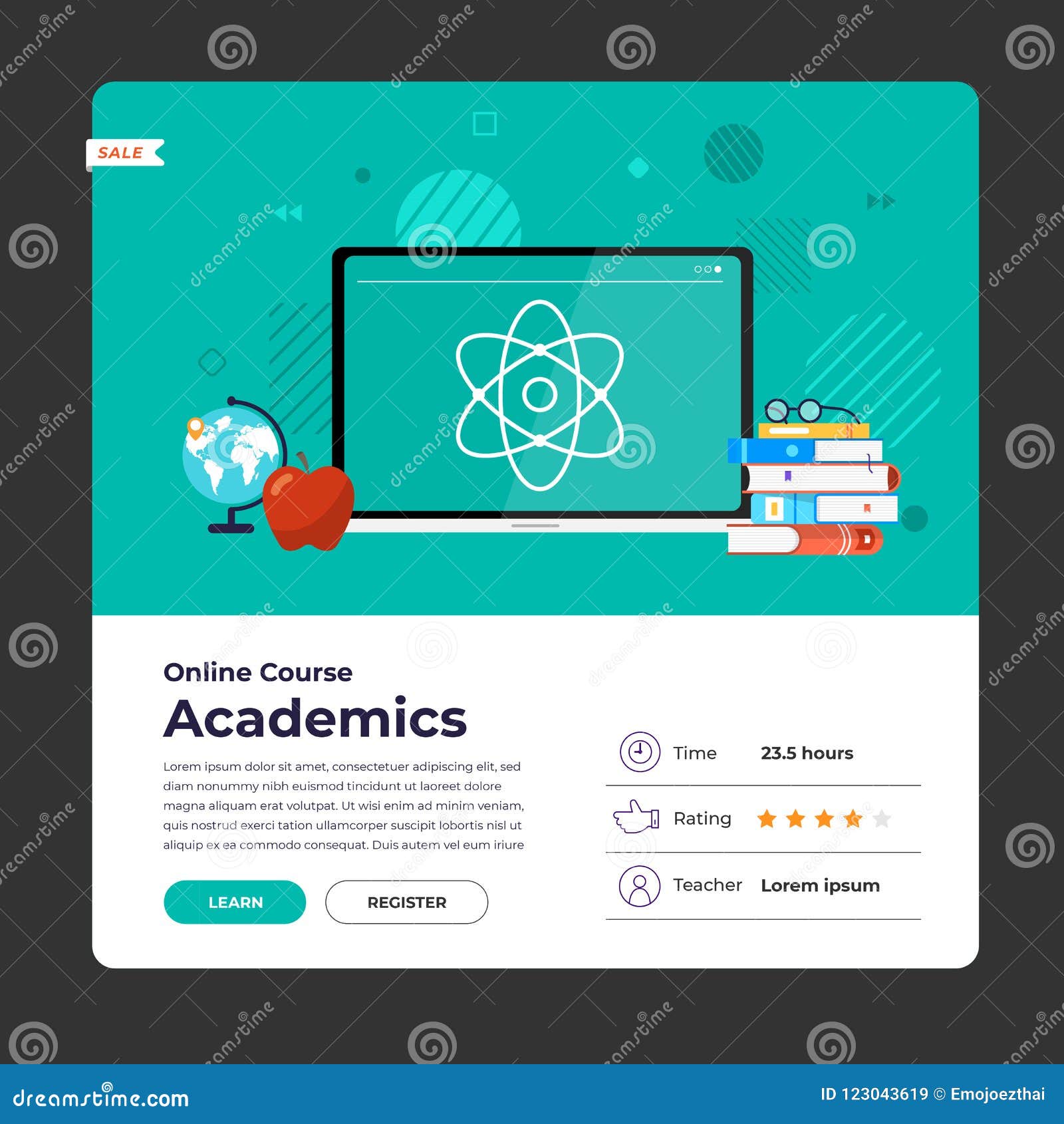 Download Online Course Education Stock Vector Illustration Of Object 123043619