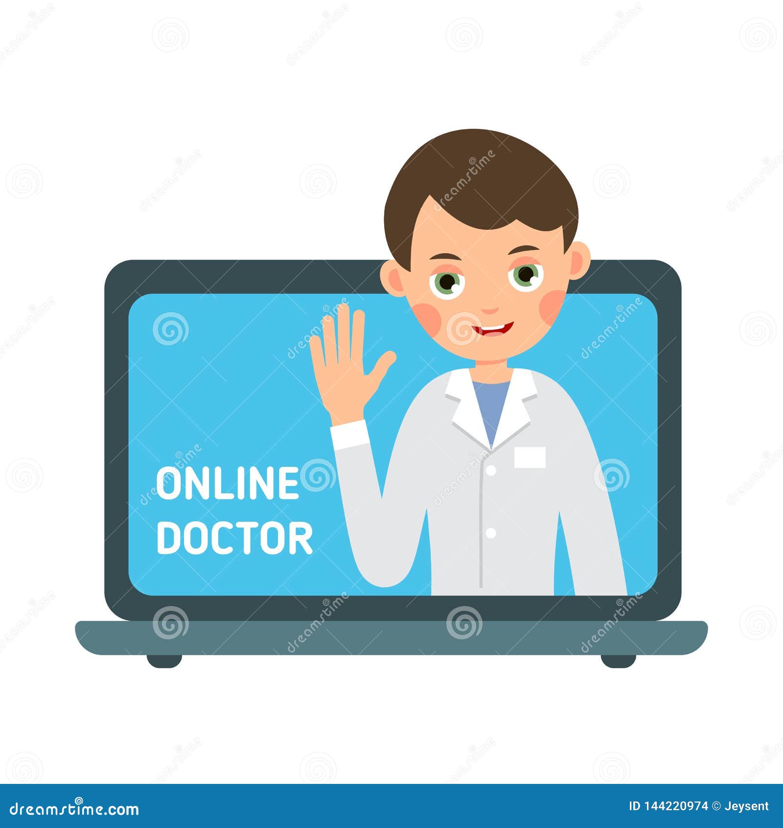 Online Doctor. Information Communication Technology. Online Medical Help and Support Stock Vector Illustration of device, help: 144220974