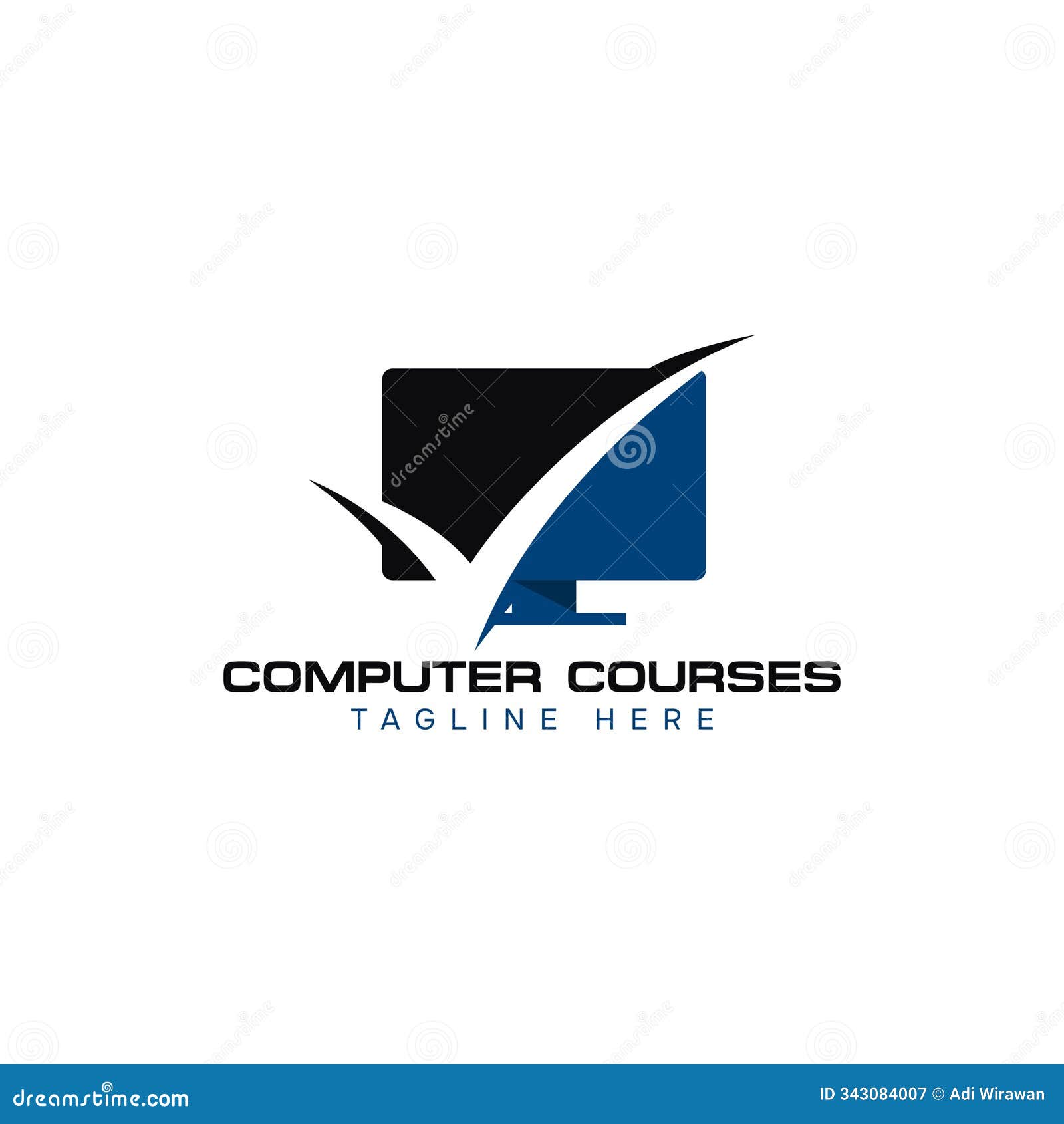 Online Education Computer Courses Design Logo Stock Vector - Illustration  of check, study: 343084007, image size:1600x1690