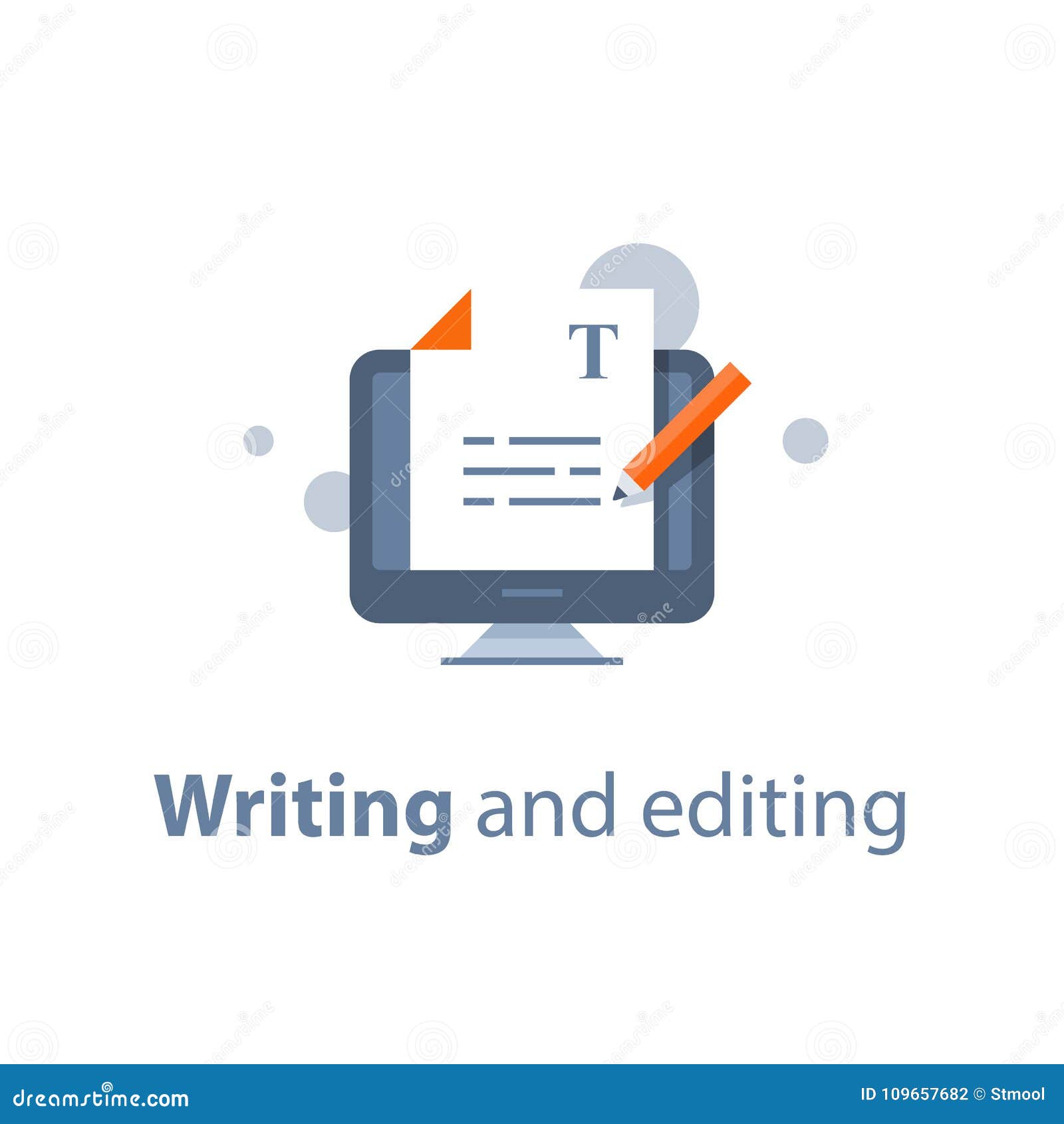 editing text document, online education, creative writing and storytelling, copywriting concept