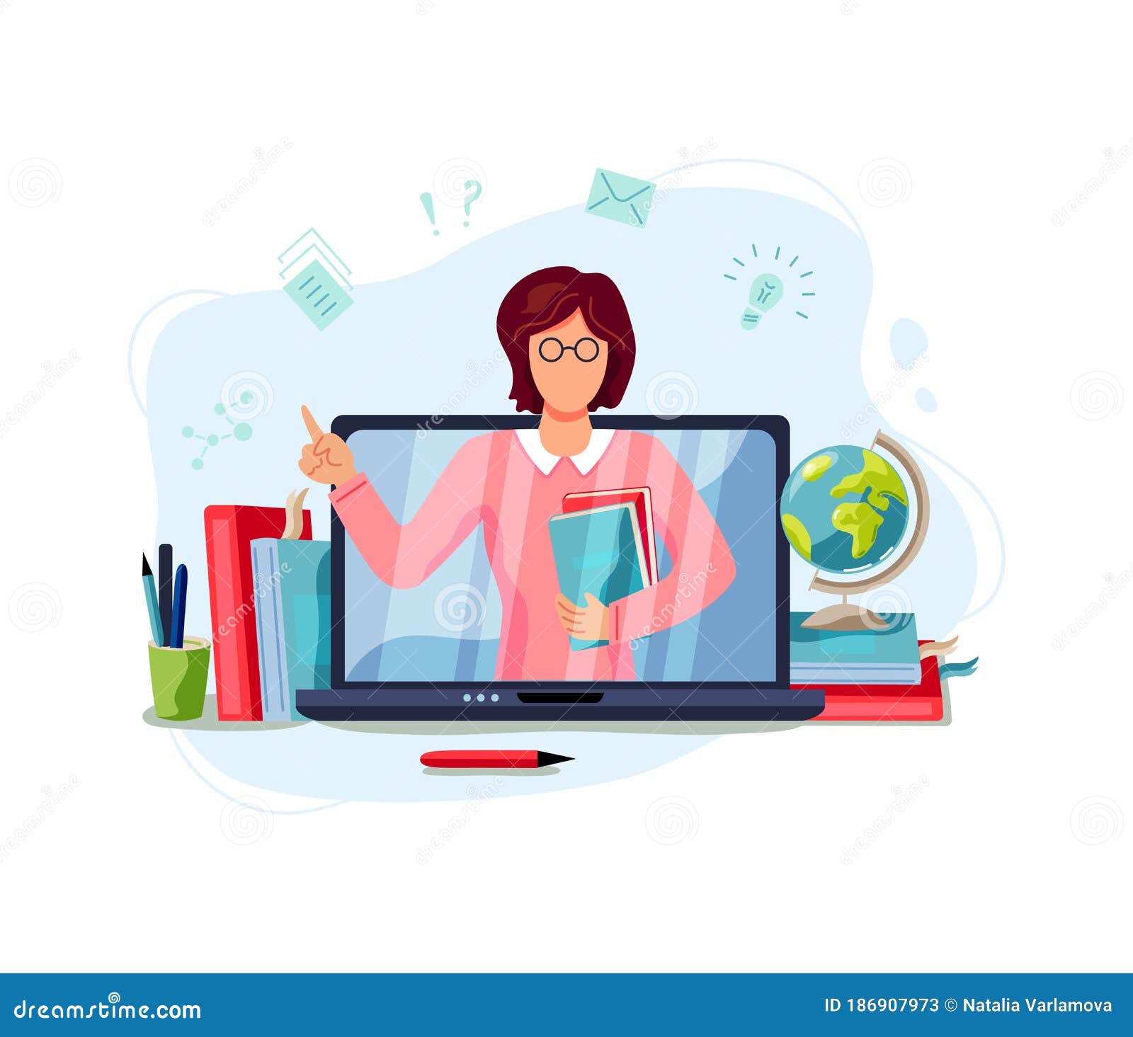 online education, home schooling concept