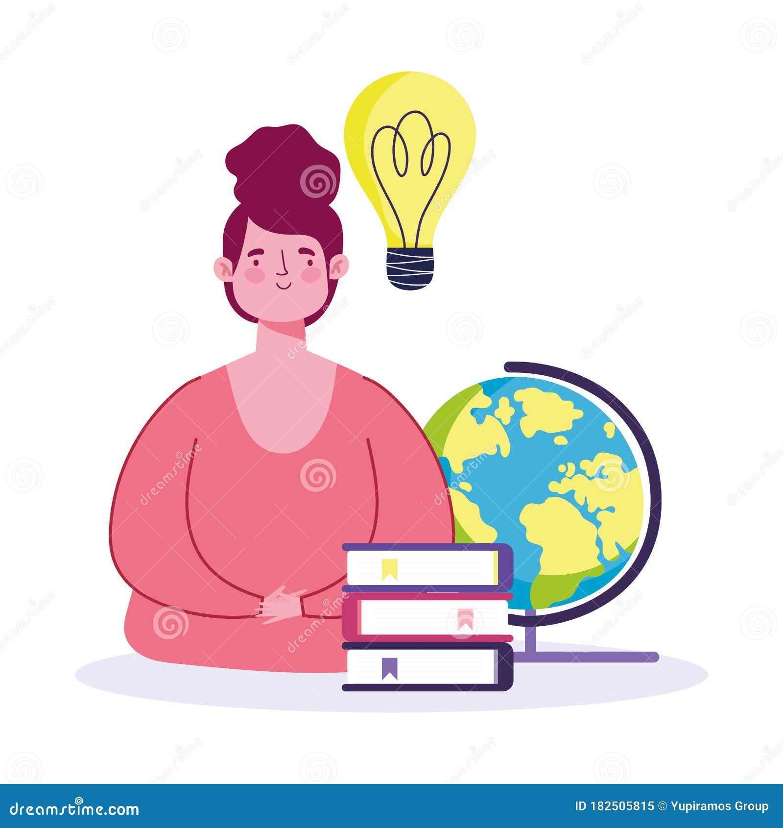Download Online Education, Teacher With School Globe Books Idea ...