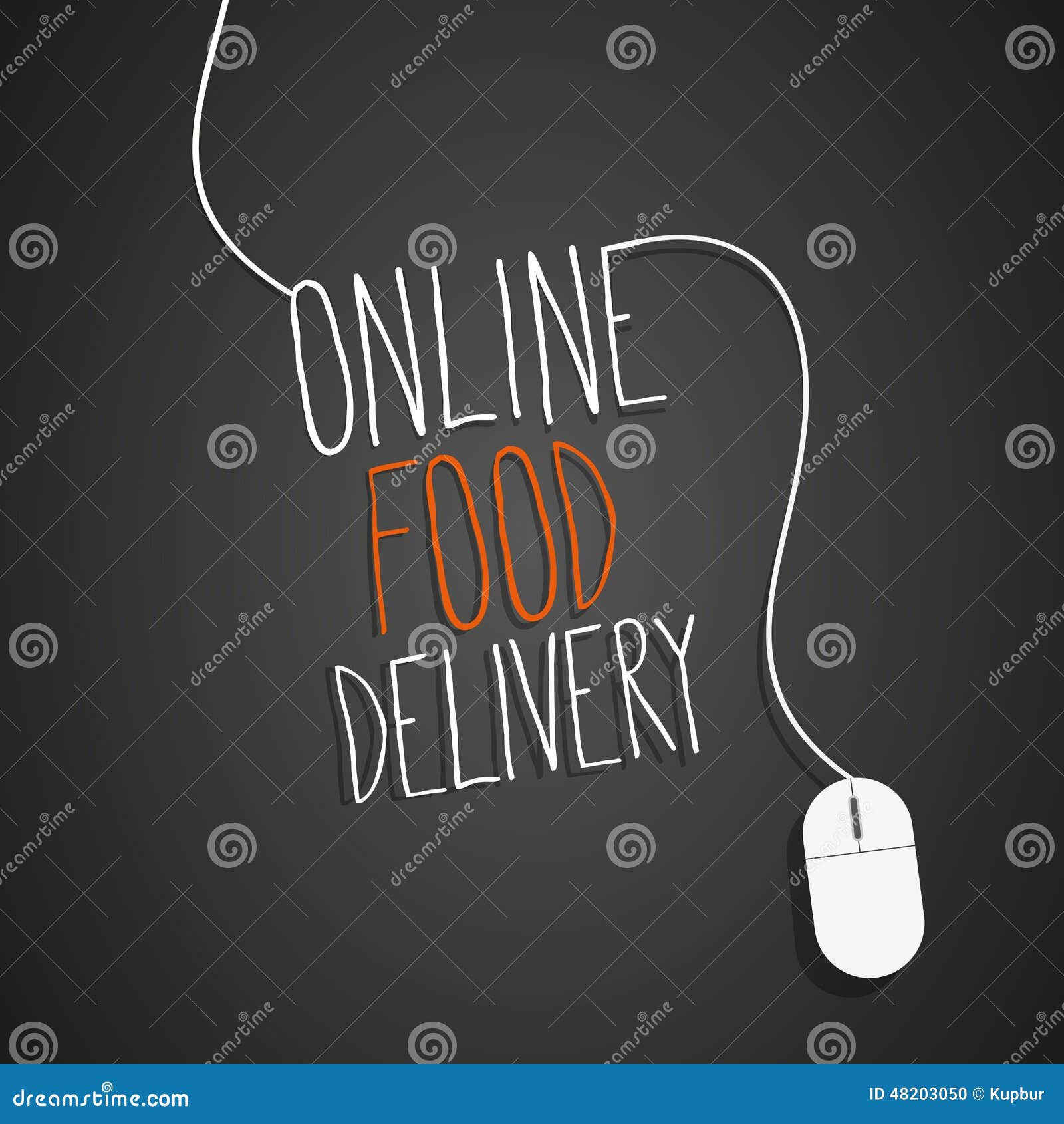 Online food stock vector. Illustration of pizzeria, technology 48203050