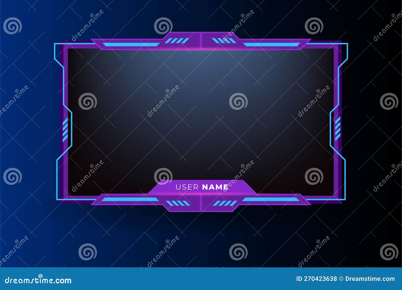 Online Game Streaming Overlay Vector for Live Gamers