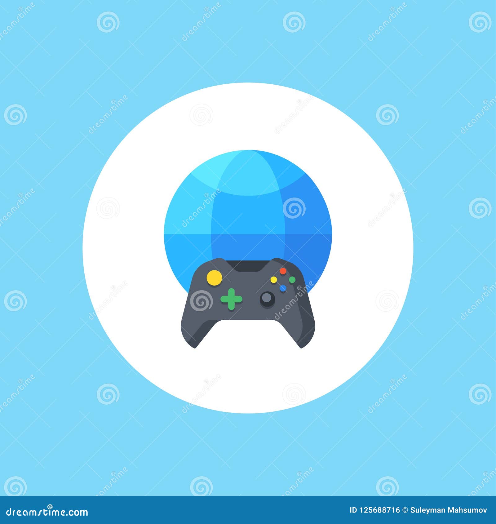 PLAY ONLINE Web Button (video games gamepad joypad control pad) Stock  Vector